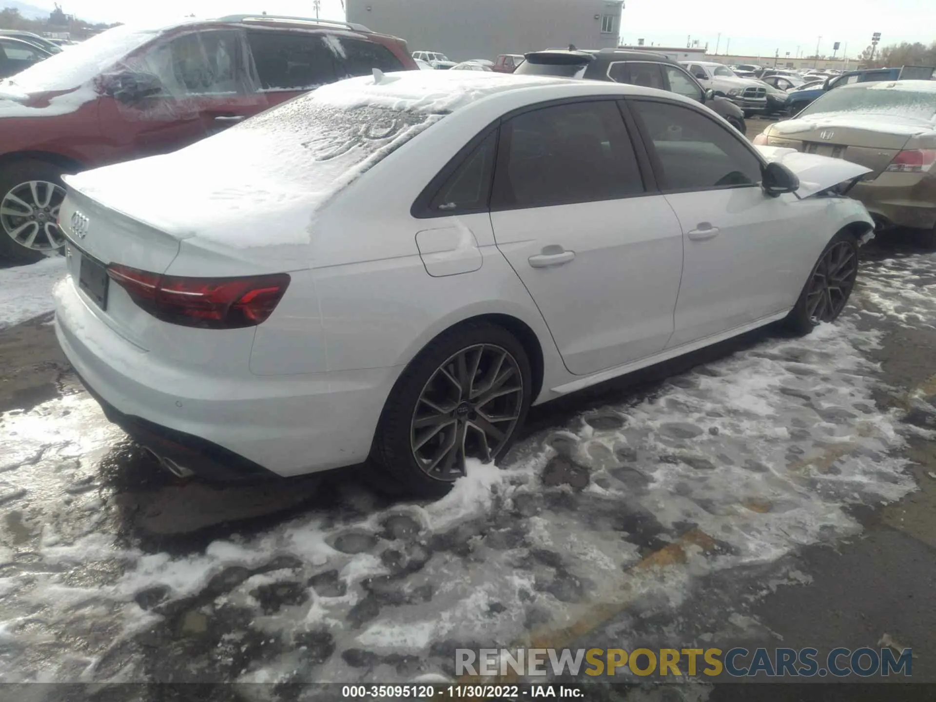 4 fotografías del automóvil dañado WAUB4AF49LA067592 AUDI S4 2020