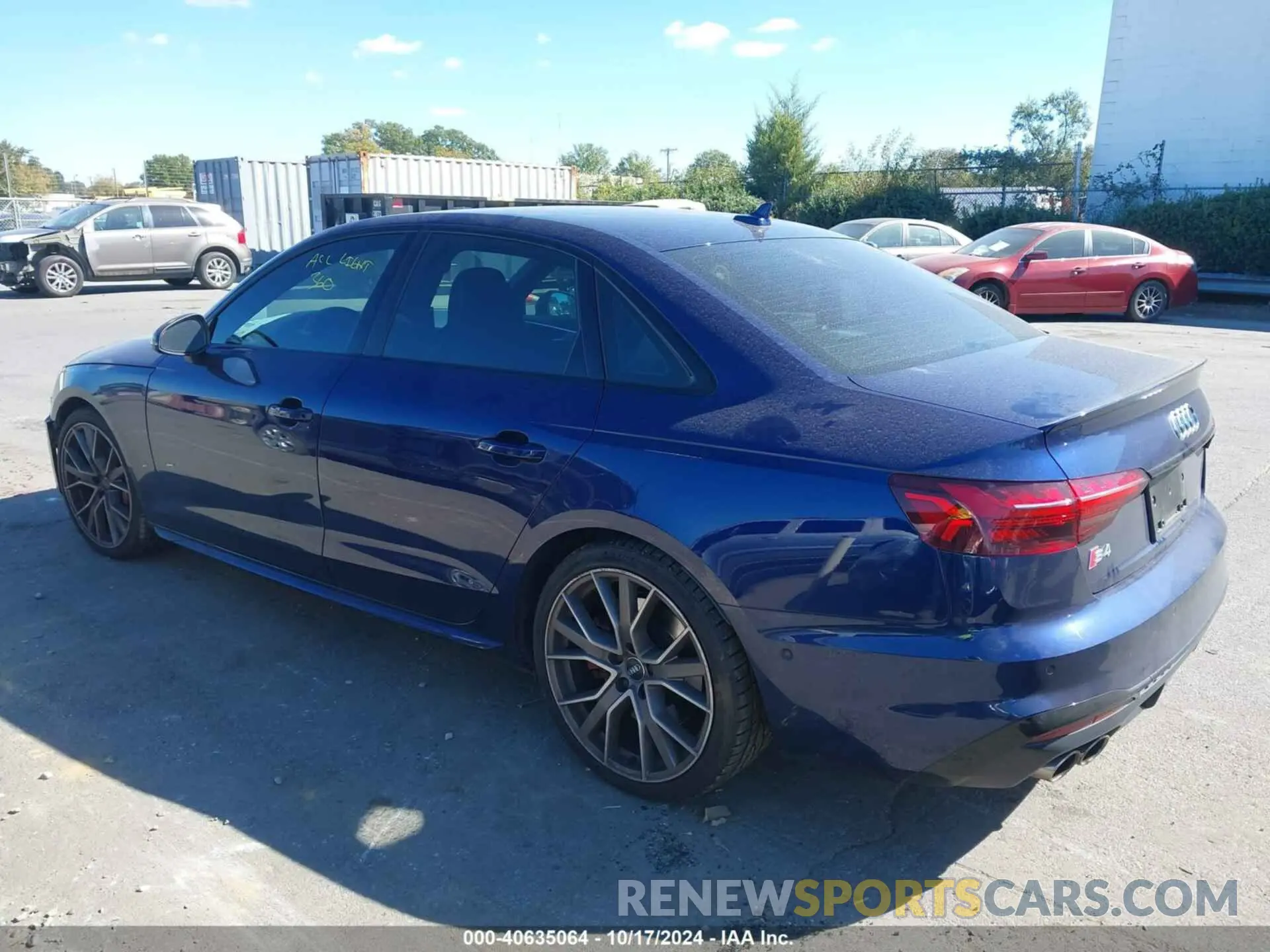 3 fotografías del automóvil dañado WAUC4AF46LA029063 AUDI S4 2020