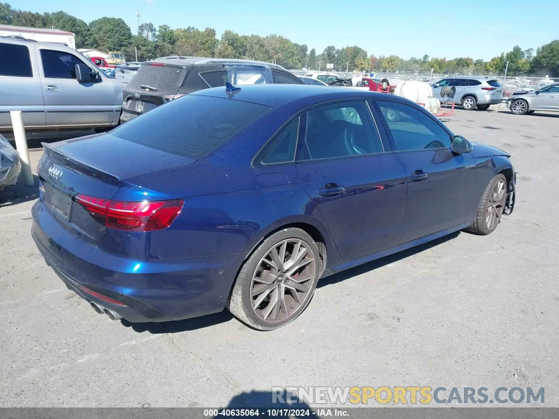 4 fotografías del automóvil dañado WAUC4AF46LA029063 AUDI S4 2020