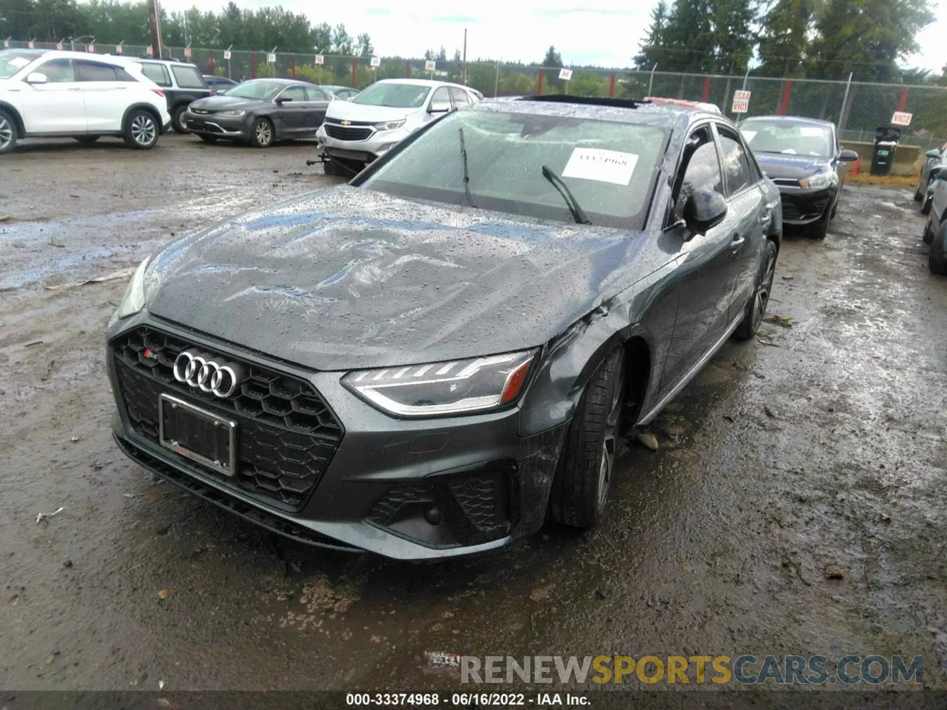 2 fotografías del automóvil dañado WAUC4AF49LA029879 AUDI S4 2020