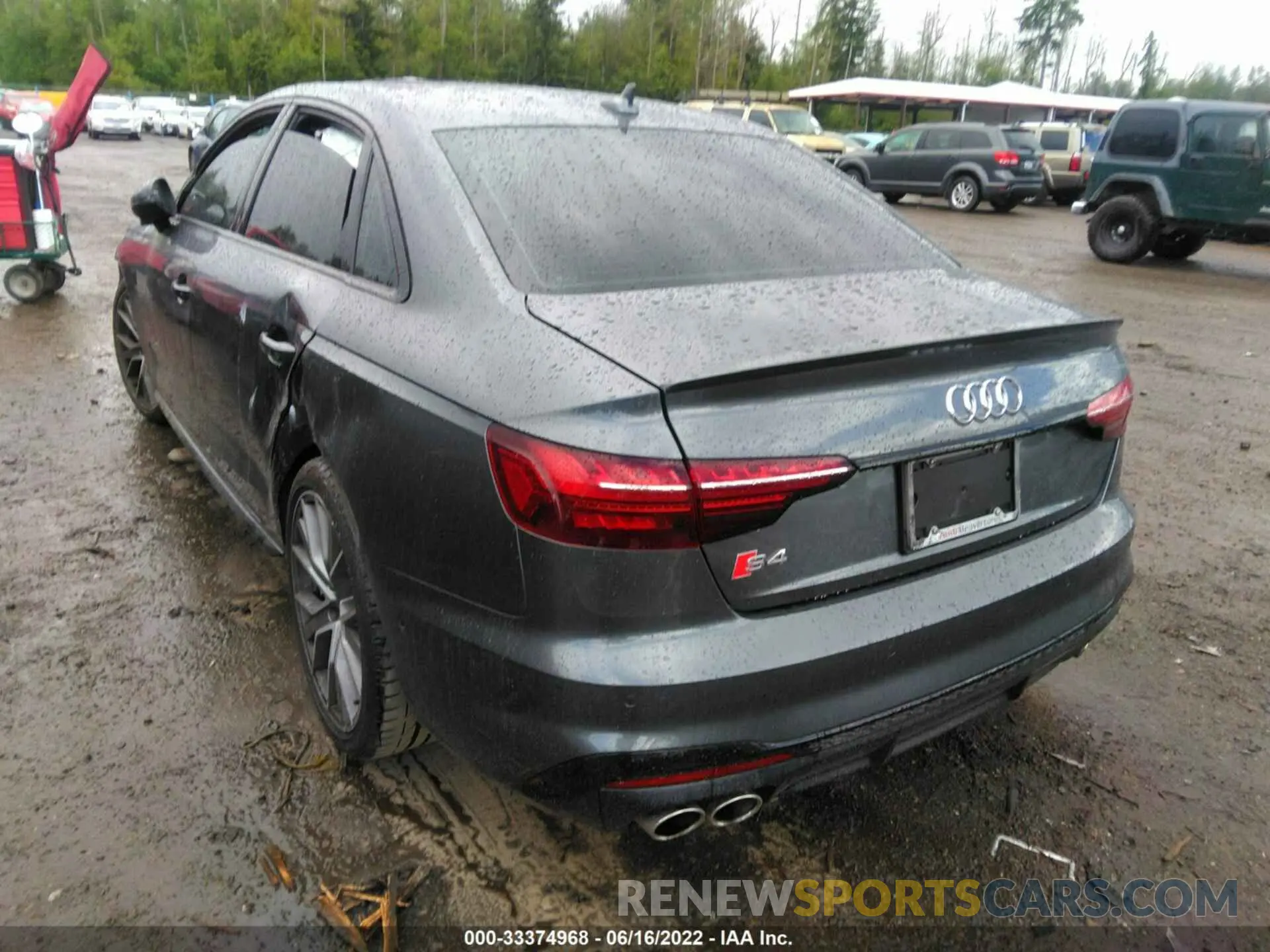 3 fotografías del automóvil dañado WAUC4AF49LA029879 AUDI S4 2020