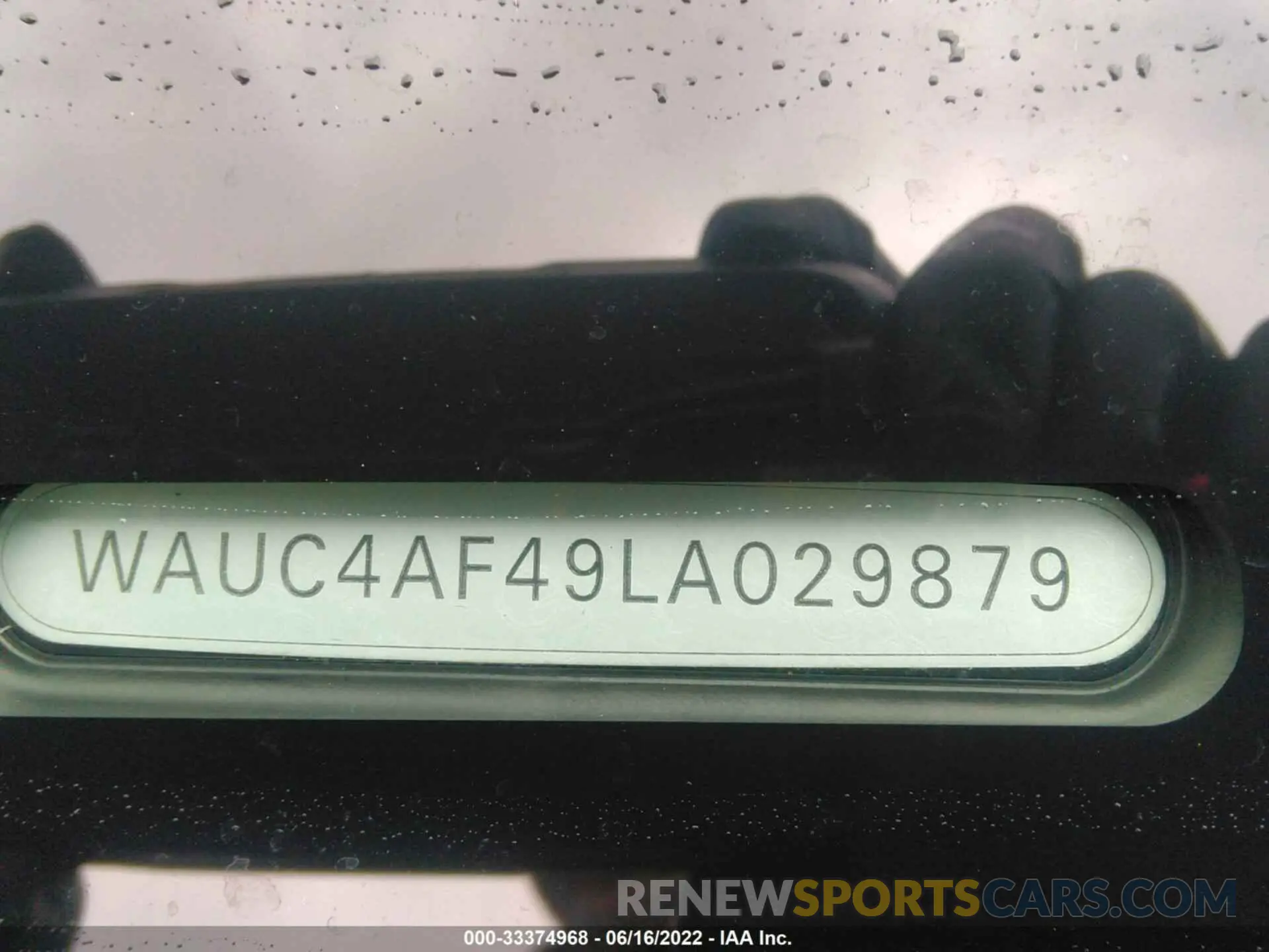 9 fotografías del automóvil dañado WAUC4AF49LA029879 AUDI S4 2020