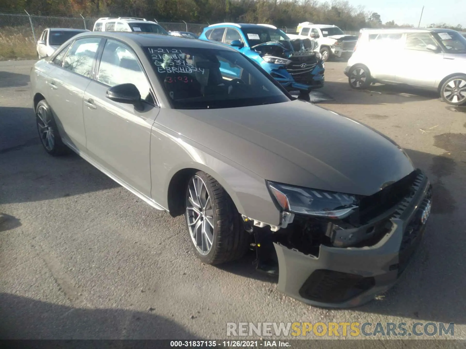 1 fotografías del automóvil dañado WAUB4AF43MA015392 AUDI S4 2021