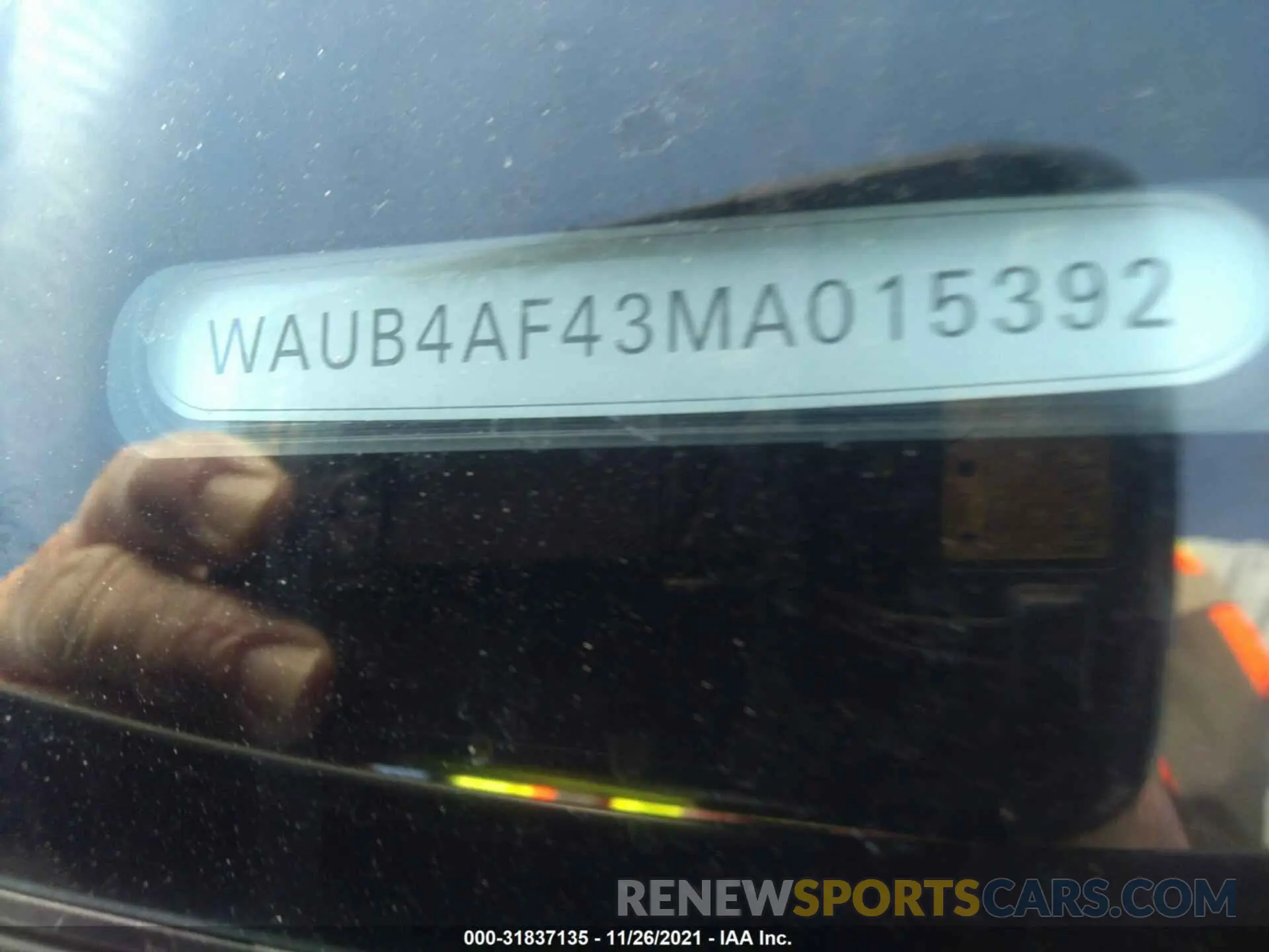9 fotografías del automóvil dañado WAUB4AF43MA015392 AUDI S4 2021