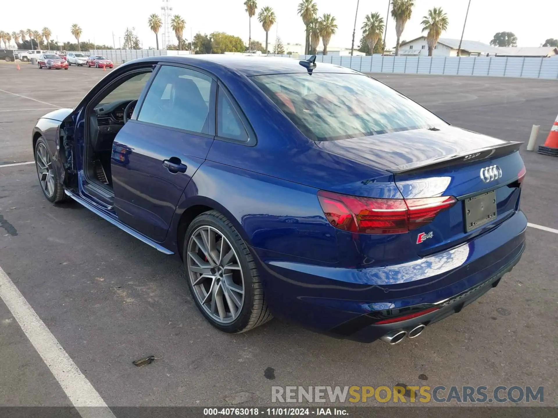 3 fotografías del automóvil dañado WAUB4AF44MA018379 AUDI S4 2021