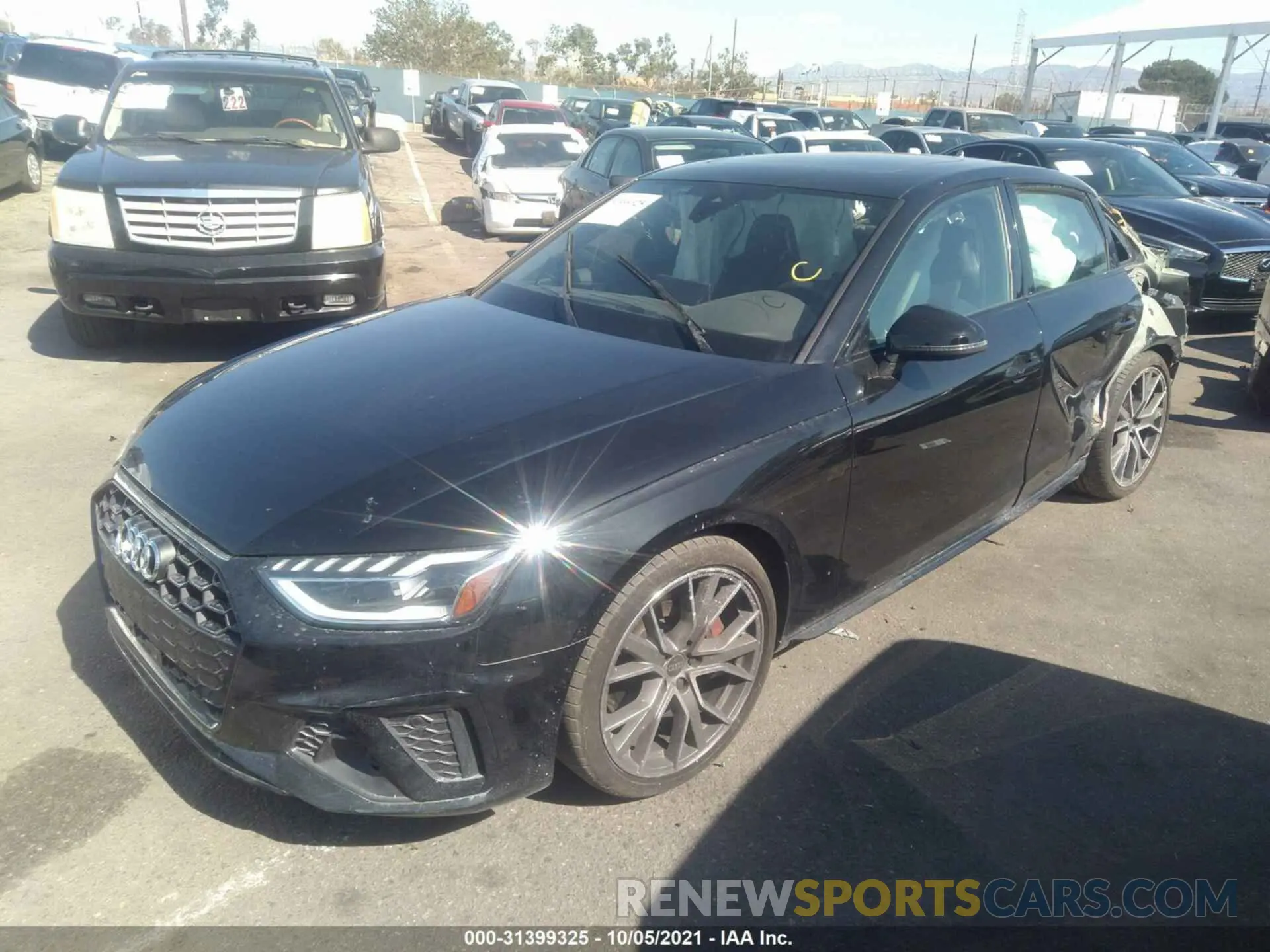 2 fotografías del automóvil dañado WAUB4AF46MA035099 AUDI S4 2021