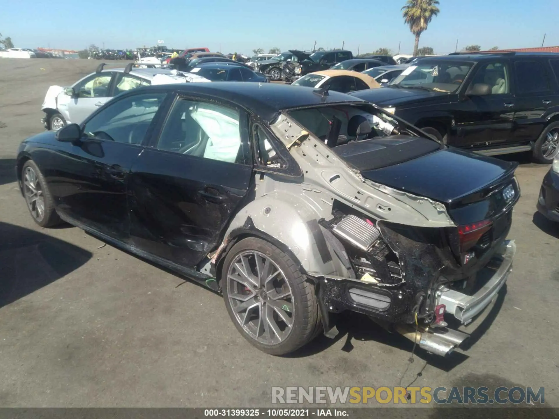 3 fotografías del automóvil dañado WAUB4AF46MA035099 AUDI S4 2021