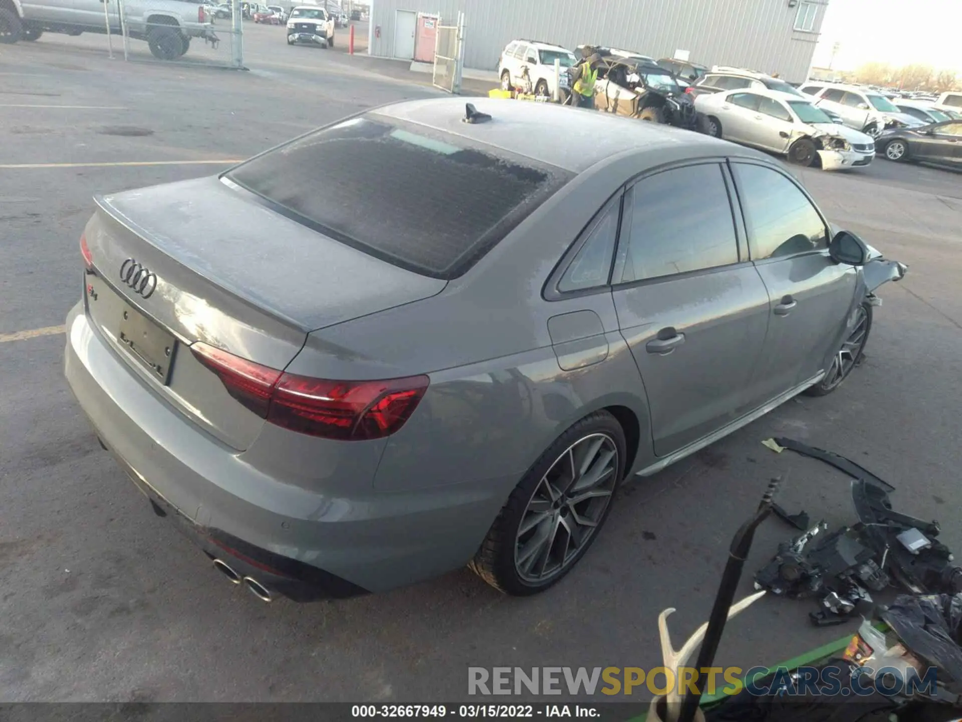 4 fotografías del automóvil dañado WAUB4AF49MA067688 AUDI S4 2021
