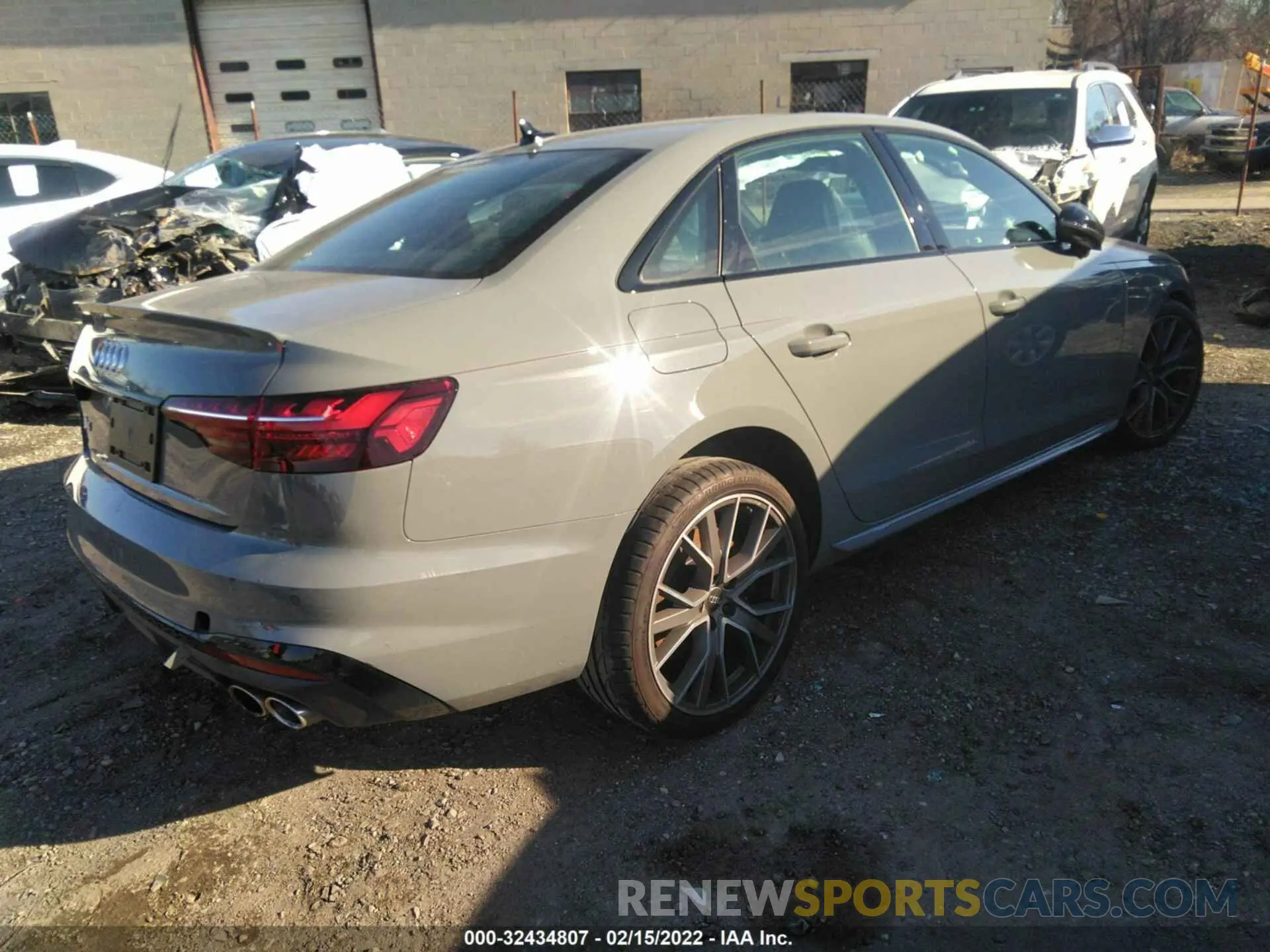 4 fotografías del automóvil dañado WAUB4AF4XMA021609 AUDI S4 2021