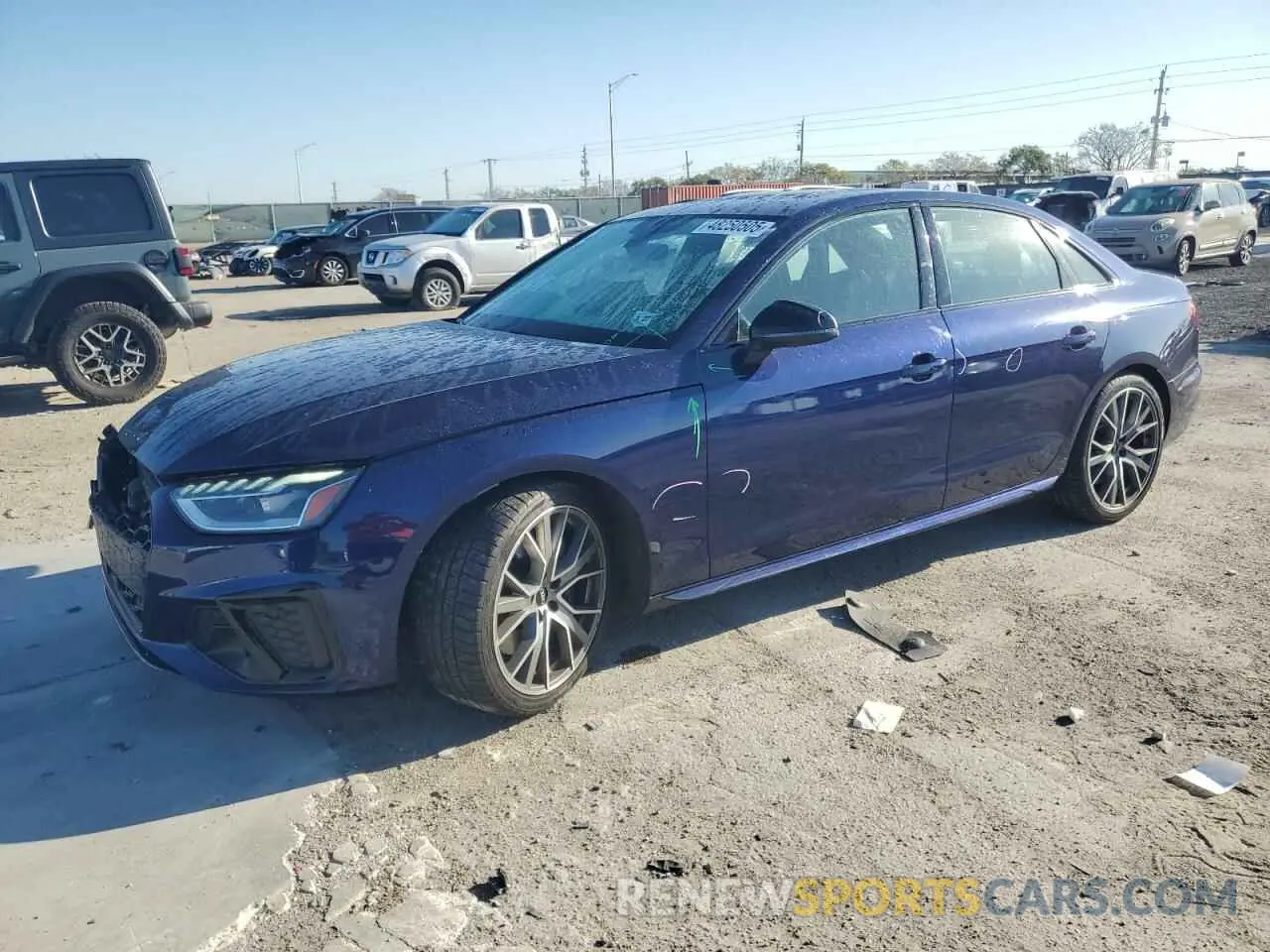 1 fotografías del automóvil dañado WAUB4AF48NA017446 AUDI S4/RS4 2022