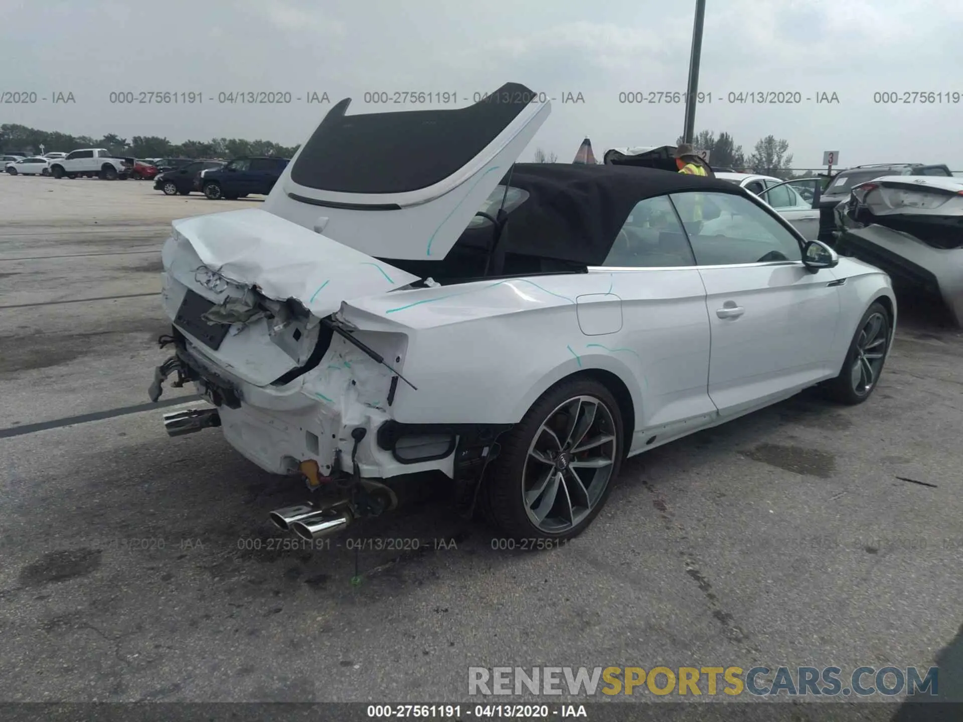 4 fotografías del automóvil dañado WAU24GF56KN005022 AUDI S5 2019