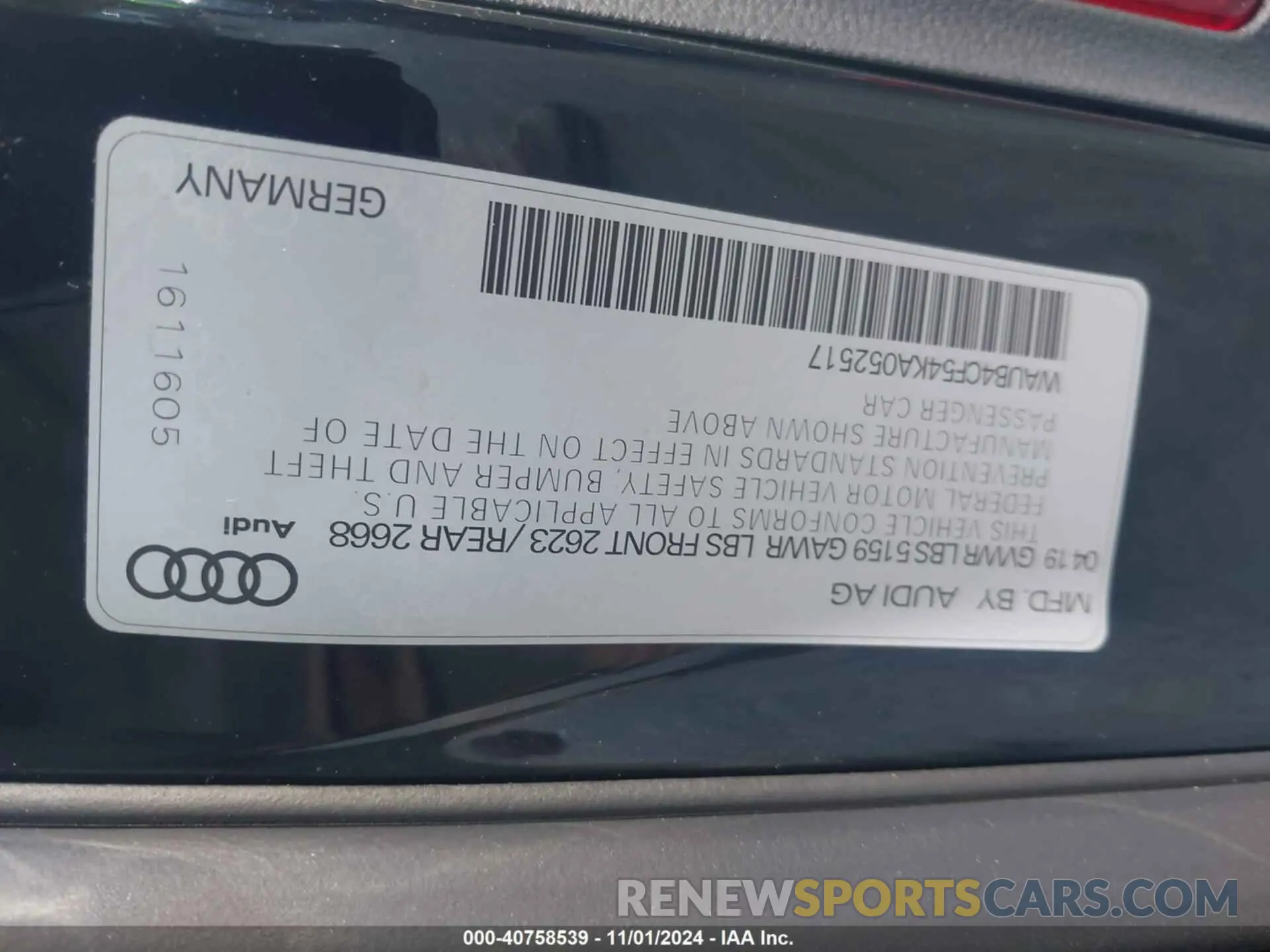 9 fotografías del automóvil dañado WAUB4CF54KA052517 AUDI S5 2019