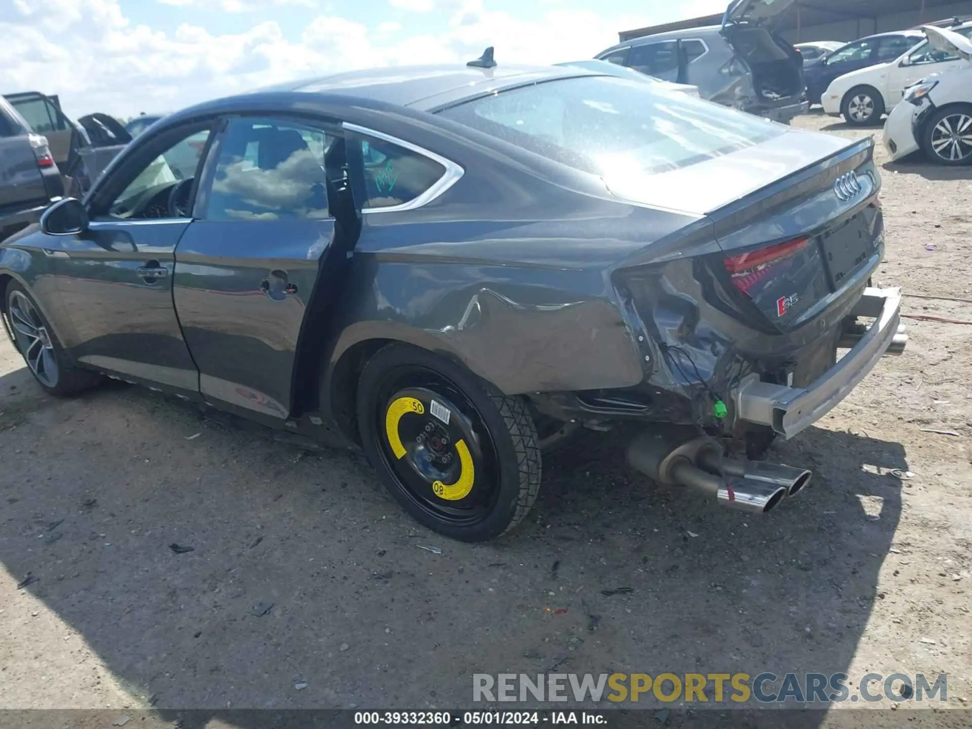 3 fotografías del automóvil dañado WAUB4CF59KA015866 AUDI S5 2019