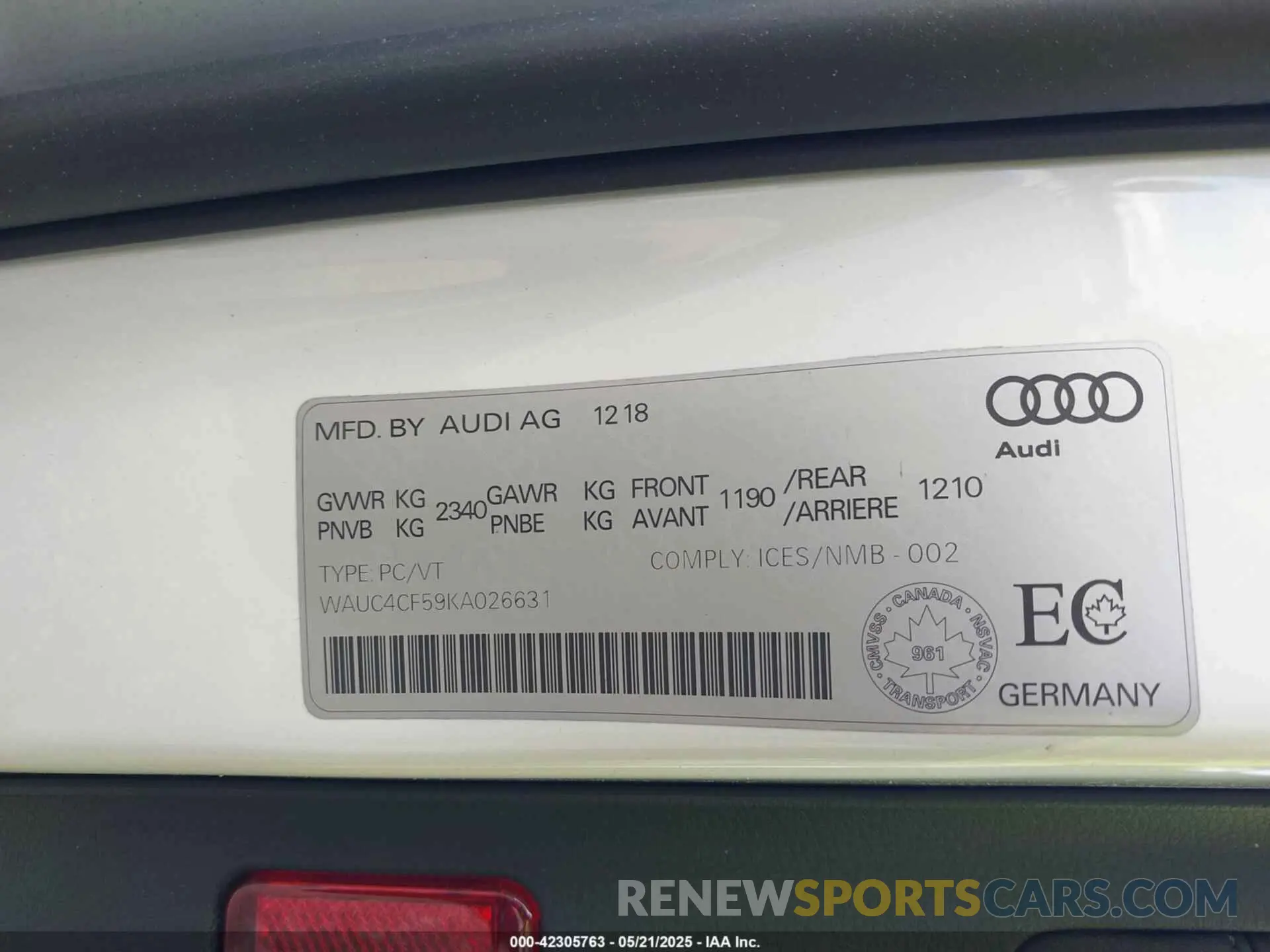 9 fotografías del automóvil dañado WAUC4CF59KA026631 AUDI S5 2019