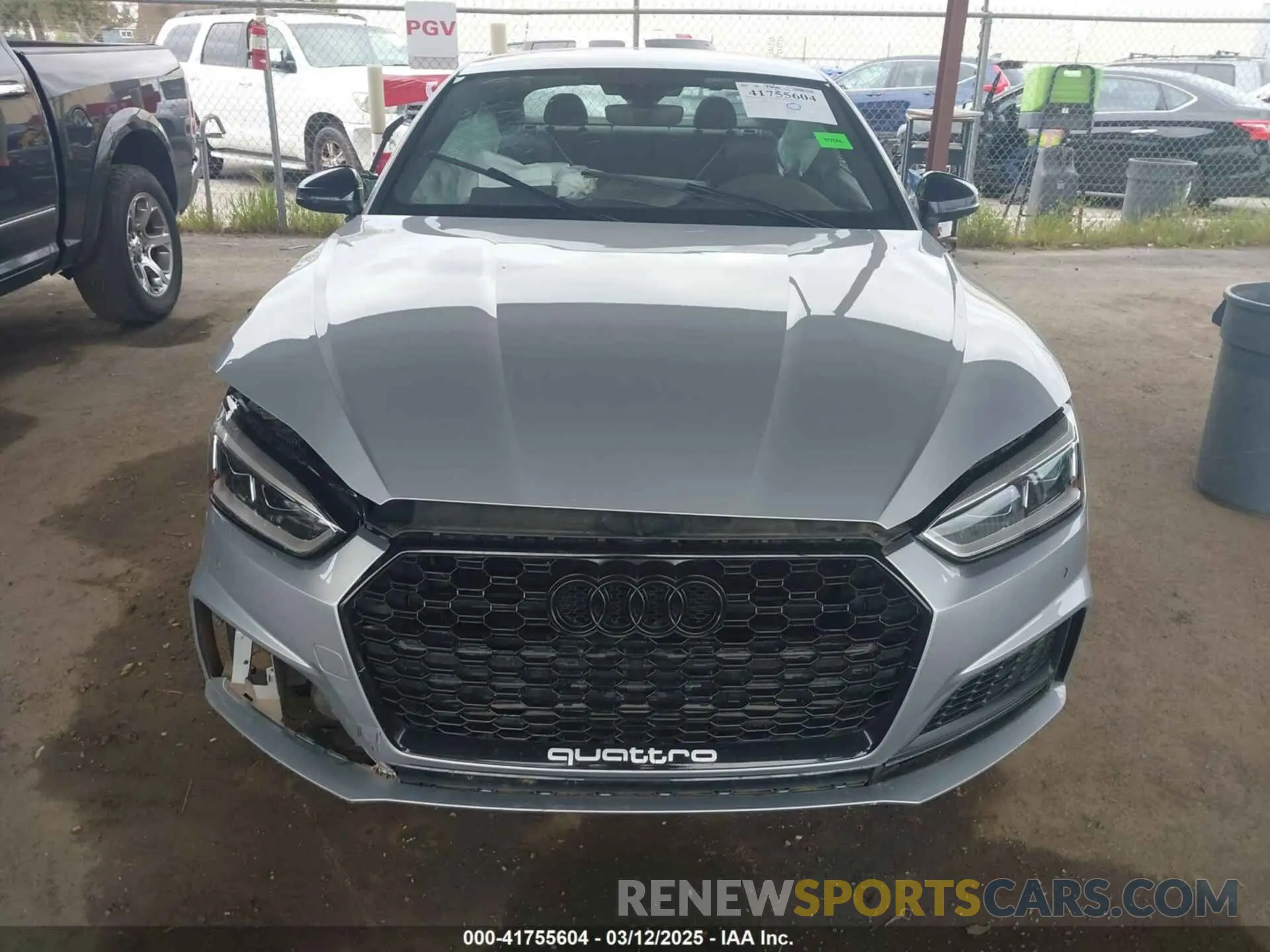 12 fotografías del automóvil dañado WAUP4AF50KA016933 AUDI S5 2019