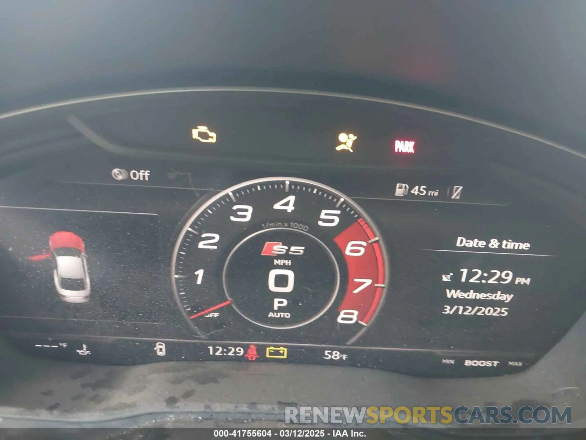 7 fotografías del automóvil dañado WAUP4AF50KA016933 AUDI S5 2019