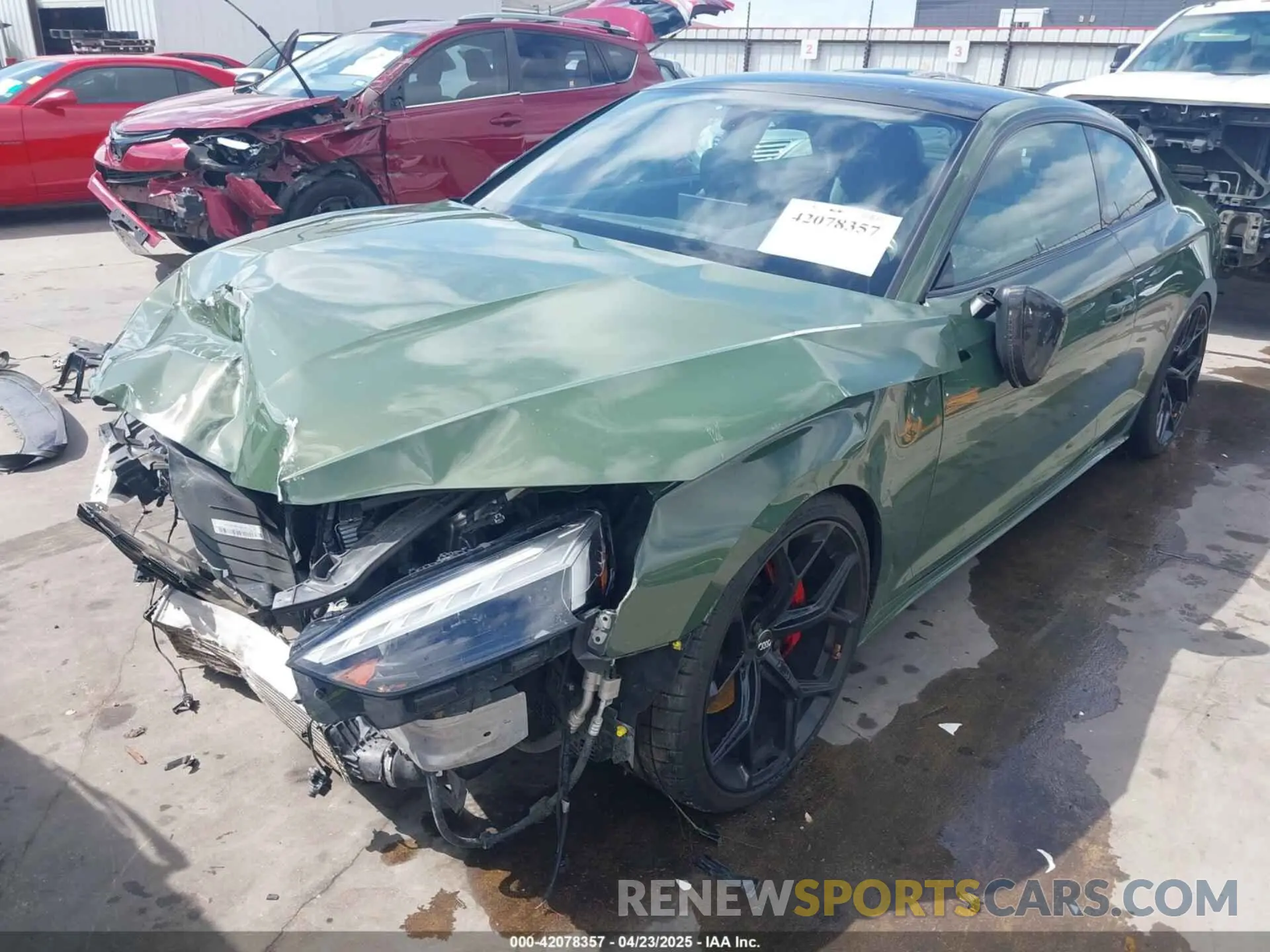 2 fotografías del automóvil dañado WAUP4AF55NA033974 AUDI S5 2022