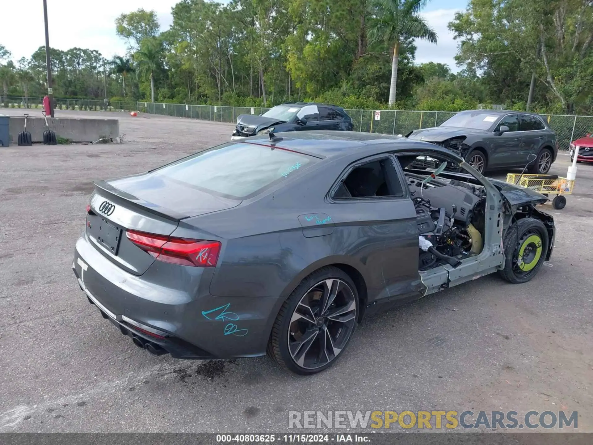 4 fotografías del automóvil dañado WAUP4AF5XPA039188 AUDI S5 2023