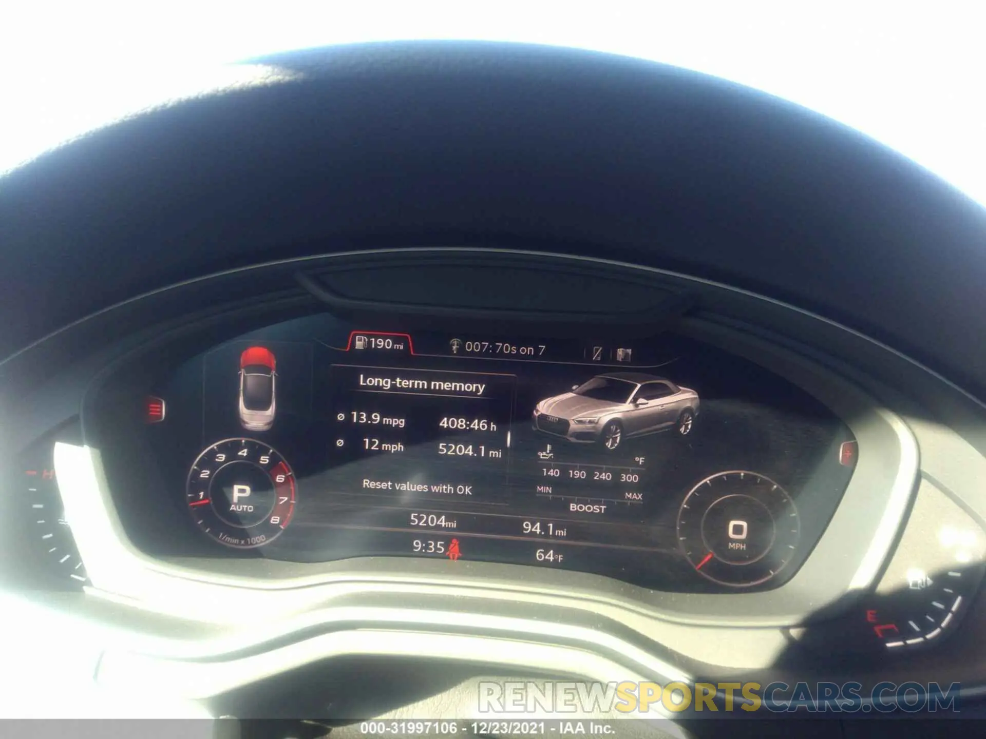 7 fotografías del automóvil dañado WAUY4GF56KN009582 AUDI S5 CABRIOLET 2019