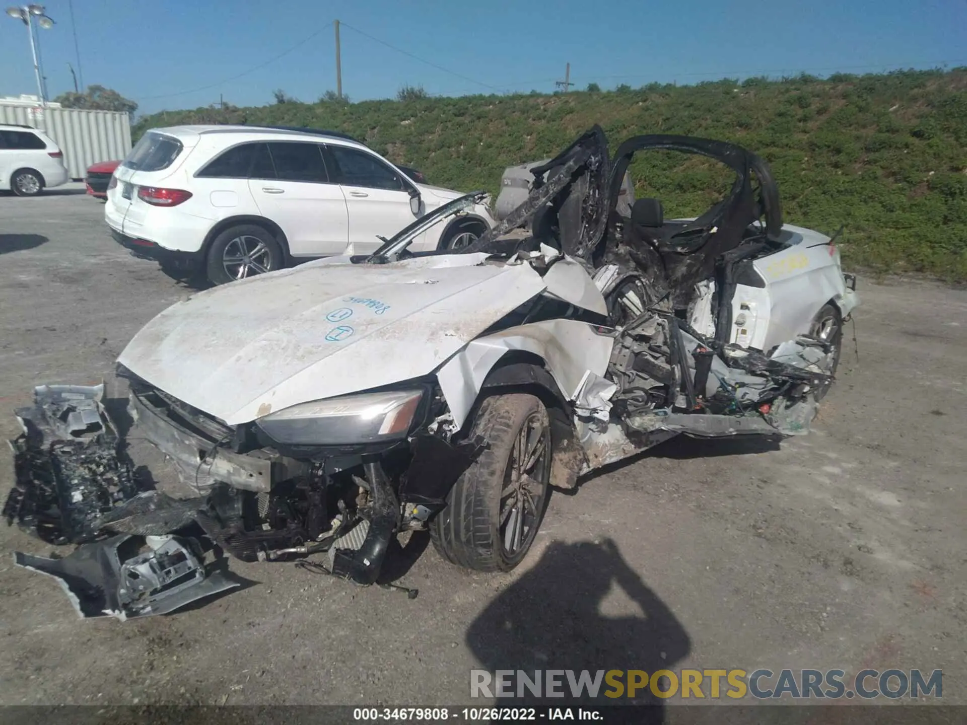 2 fotografías del automóvil dañado WAUW4GF53PN000868 AUDI S5 CABRIOLET 2023