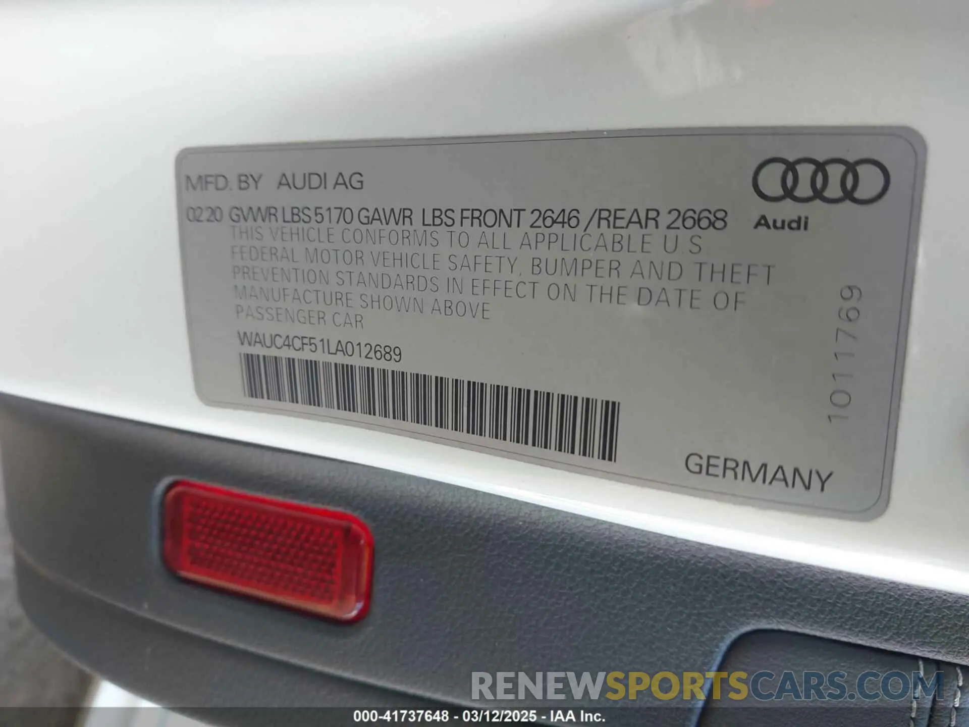 9 fotografías del automóvil dañado WAUC4CF51LA012689 AUDI S5 SPORTBACK 2020