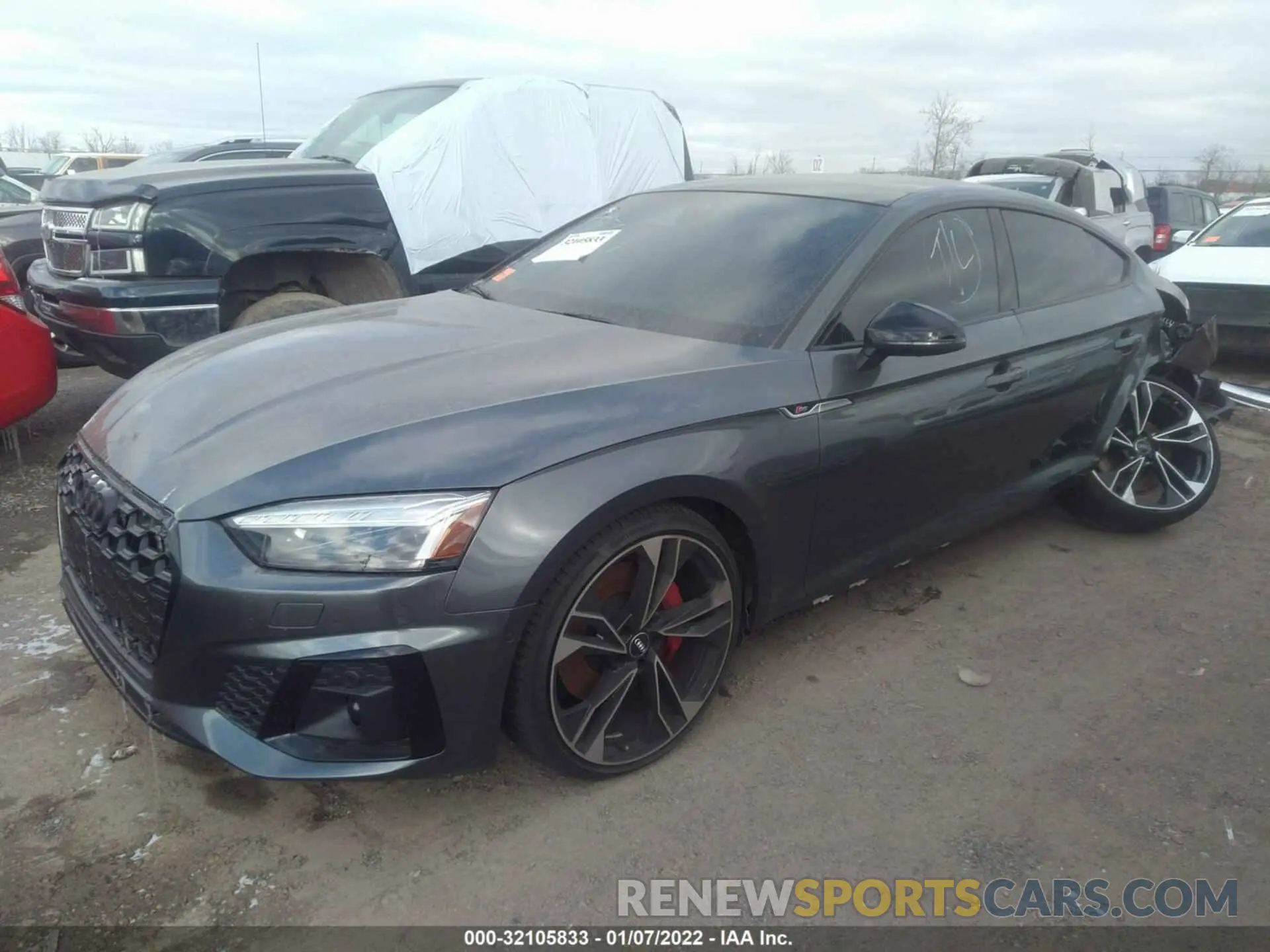 2 fotografías del automóvil dañado WAUB4CF58MA006711 AUDI S5 SPORTBACK 2021