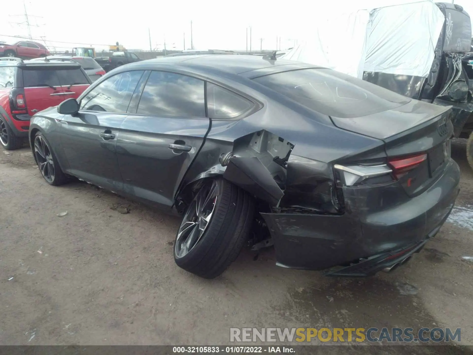 3 fotografías del automóvil dañado WAUB4CF58MA006711 AUDI S5 SPORTBACK 2021