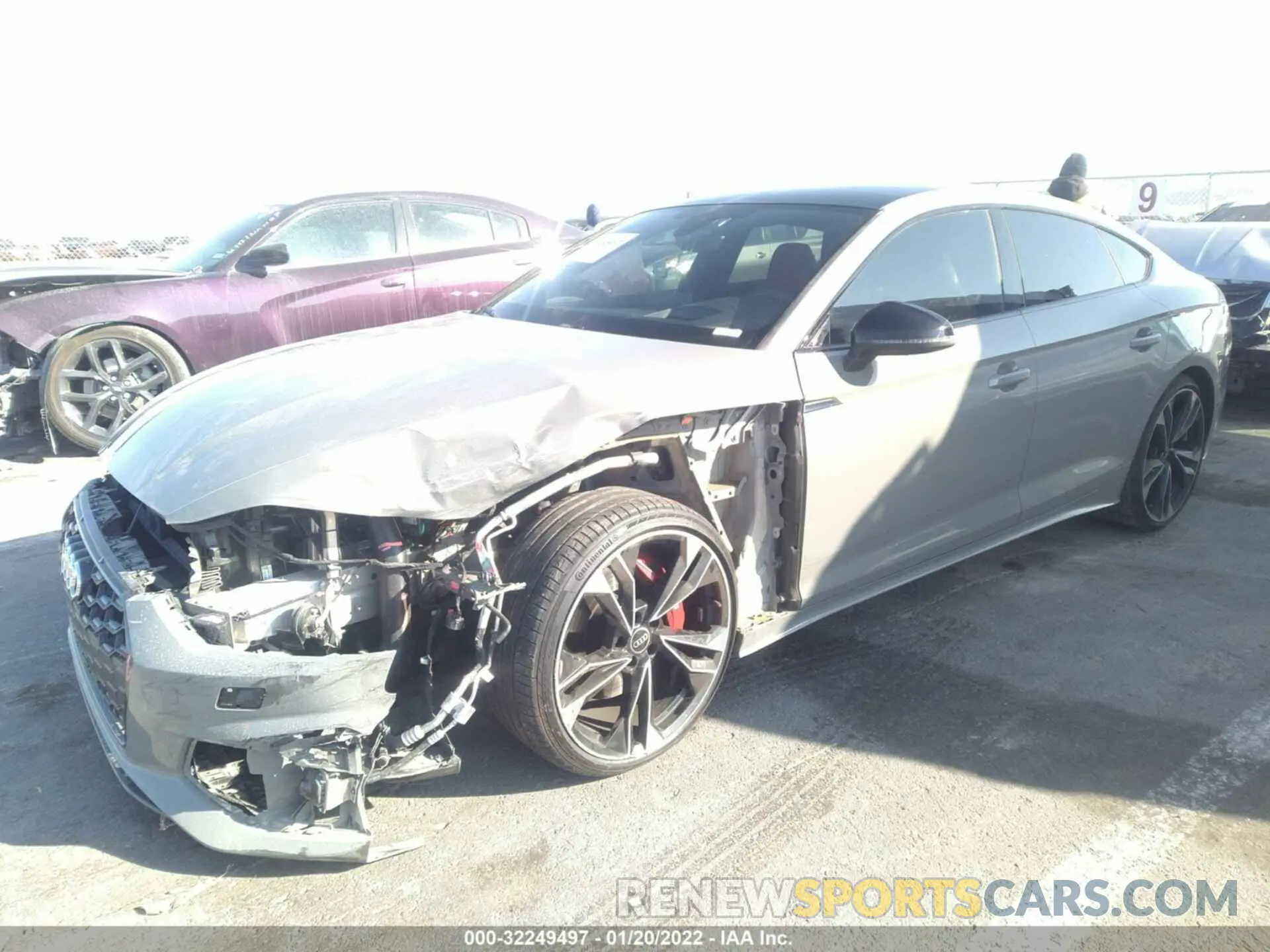2 fotografías del automóvil dañado WAUB4CF58MA032824 AUDI S5 SPORTBACK 2021