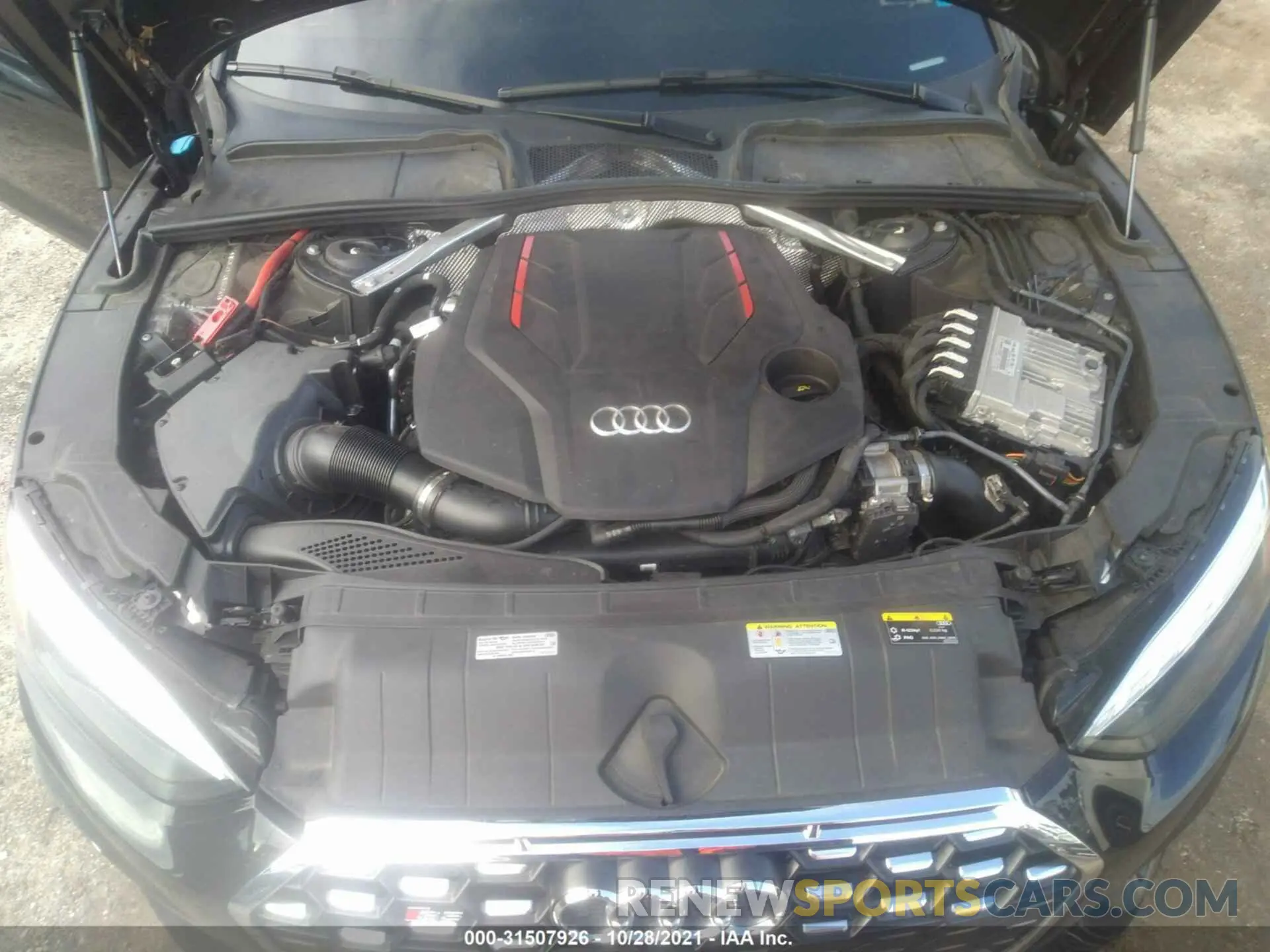 10 fotografías del automóvil dañado WAUC4CF54MA002501 AUDI S5 SPORTBACK 2021