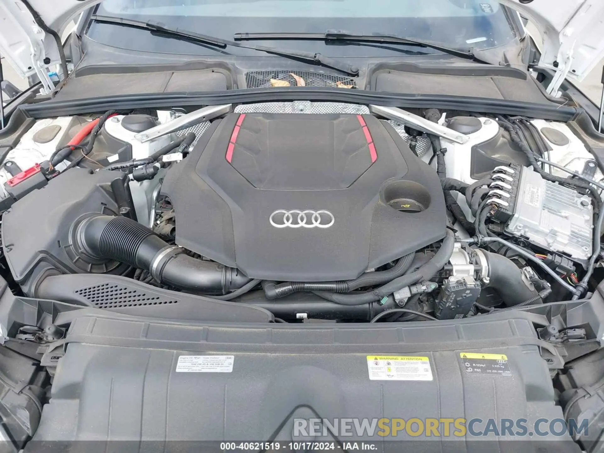 10 fotografías del automóvil dañado WAUA4CF51NA033679 AUDI S5 SPORTBACK 2022