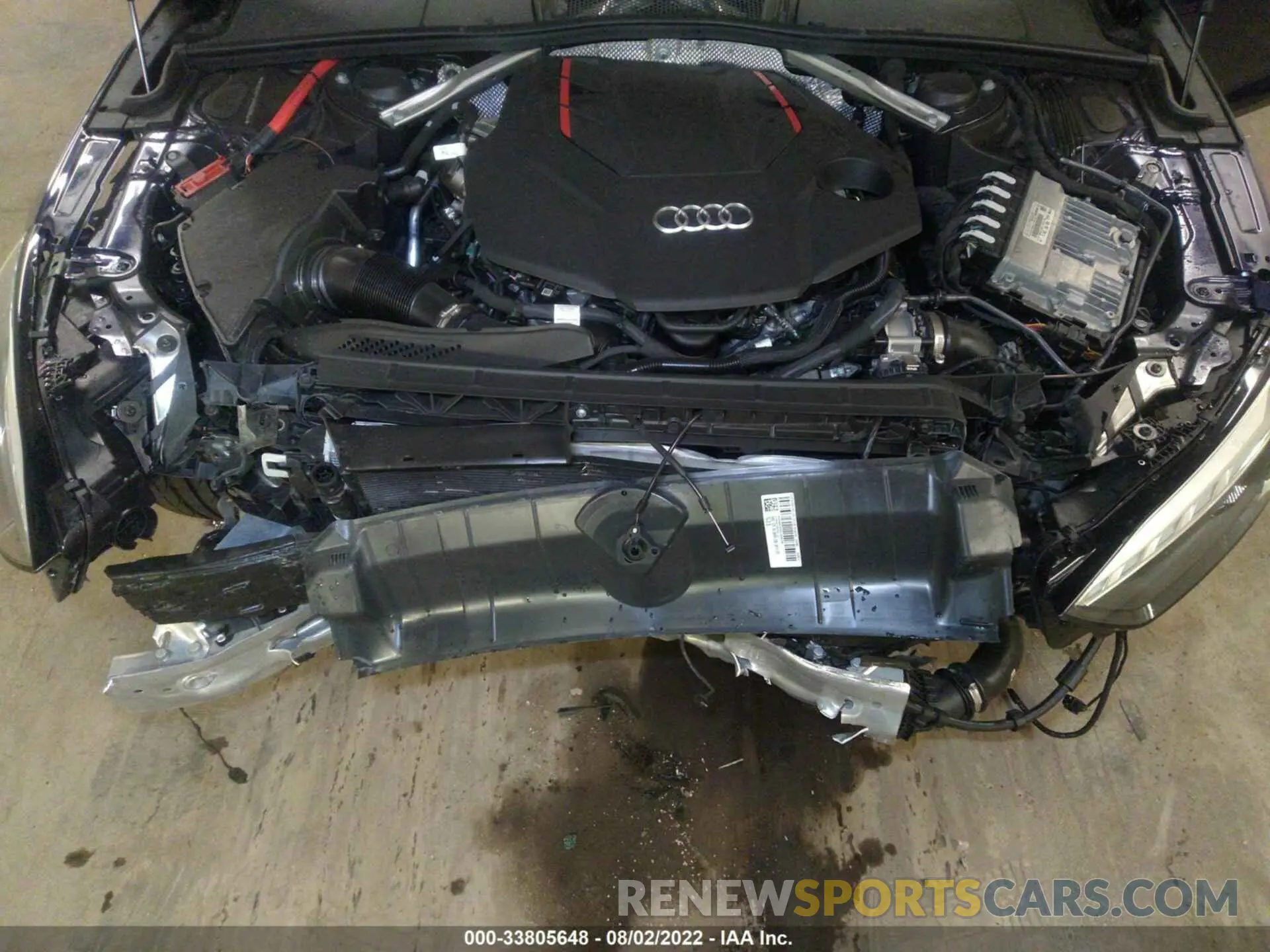 10 fotografías del automóvil dañado WAUC4CF54NA008624 AUDI S5 SPORTBACK 2022