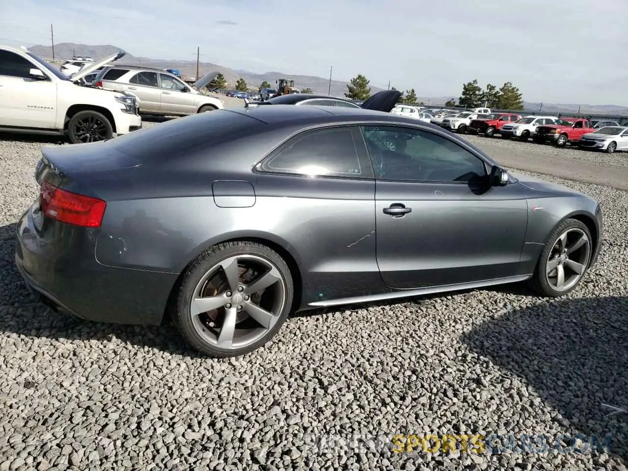 3 fotografías del automóvil dañado WAUCGAFR7FA046588 AUDI S5/RS5 2015