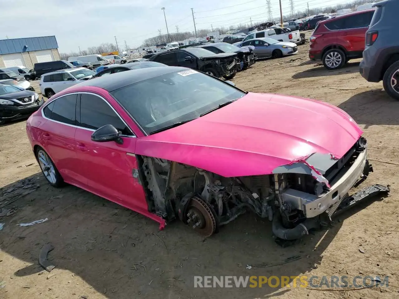 4 fotografías del automóvil dañado WAUA4CF58MA004260 AUDI S5/RS5 2021