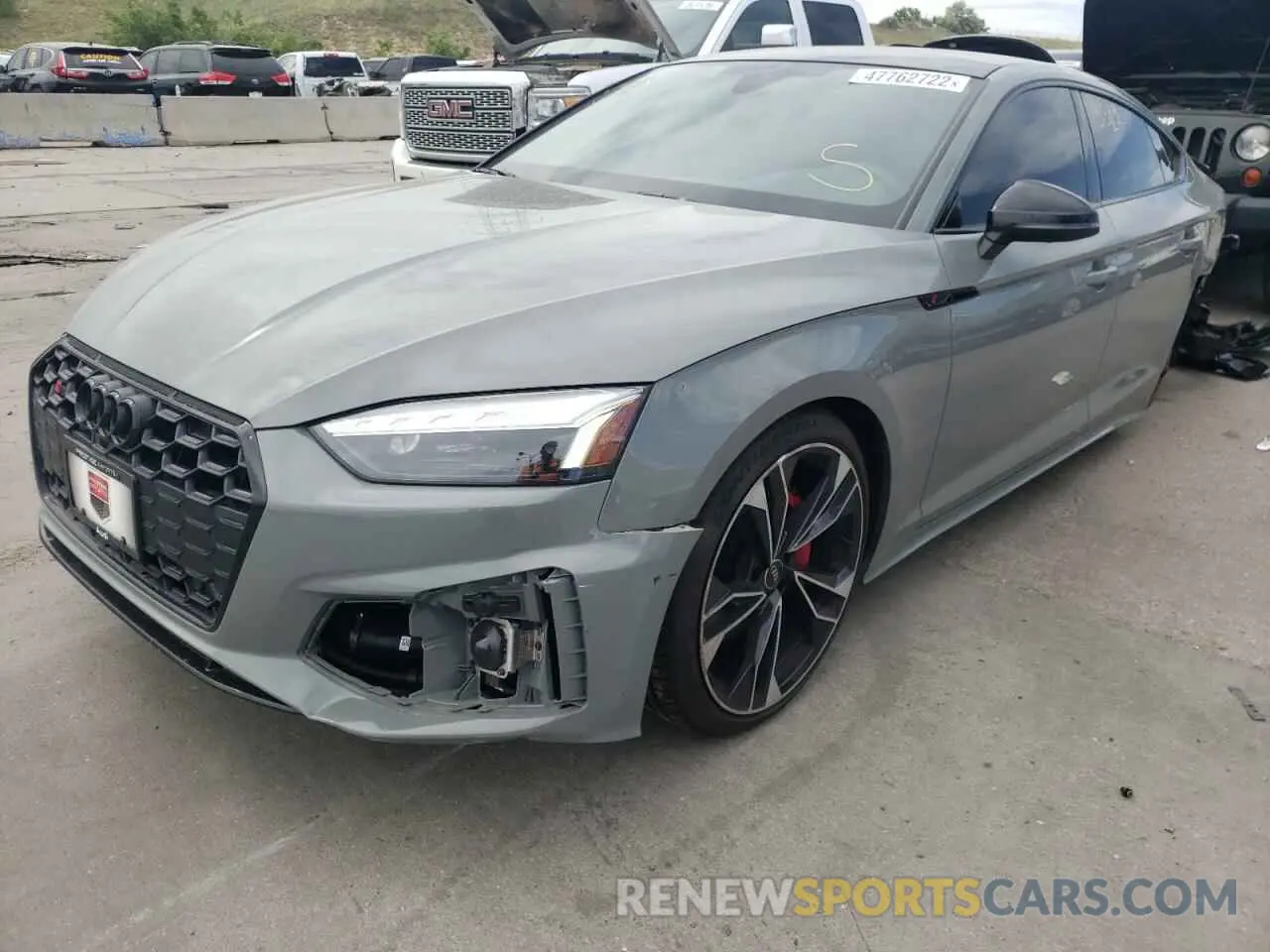 2 fotografías del automóvil dañado WAUC4CF58NA013907 AUDI S5/RS5 2022