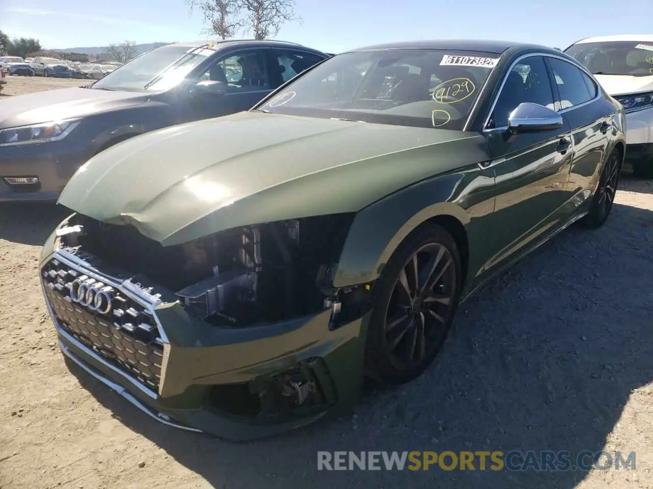 2 fotografías del automóvil dañado WAUC4DF57NA007828 AUDI S5/RS5 2022