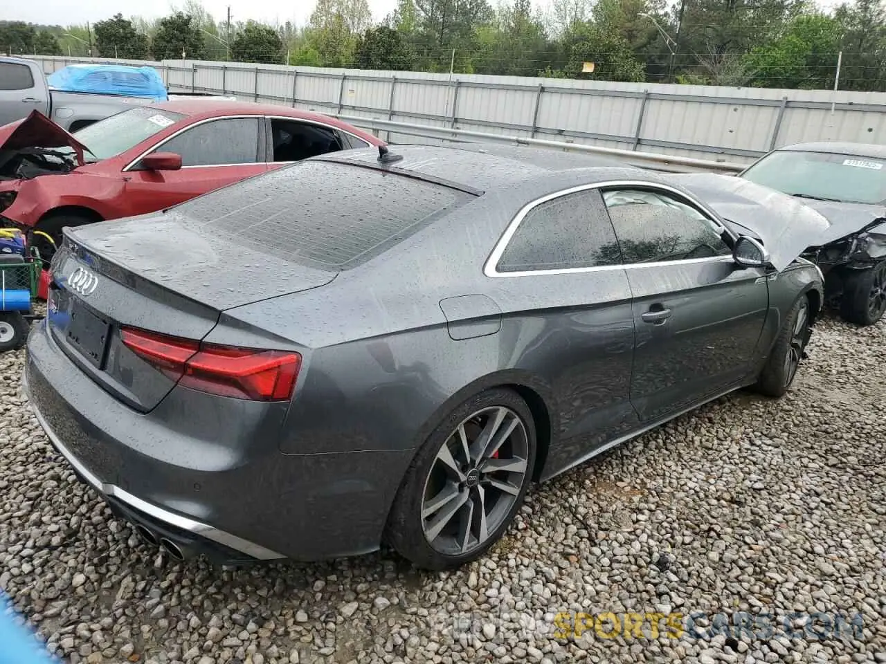 3 fotografías del automóvil dañado WAUP4AF58PA010739 AUDI S5/RS5 2023
