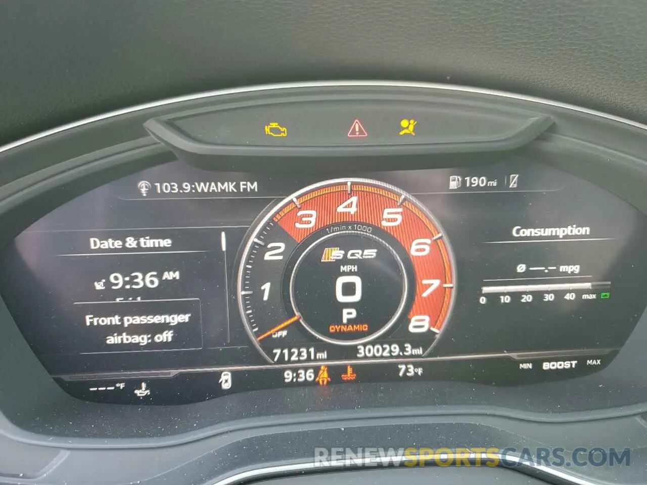 9 fotografías del automóvil dañado WA1B4AFY6K2007309 AUDI SQ5 2019