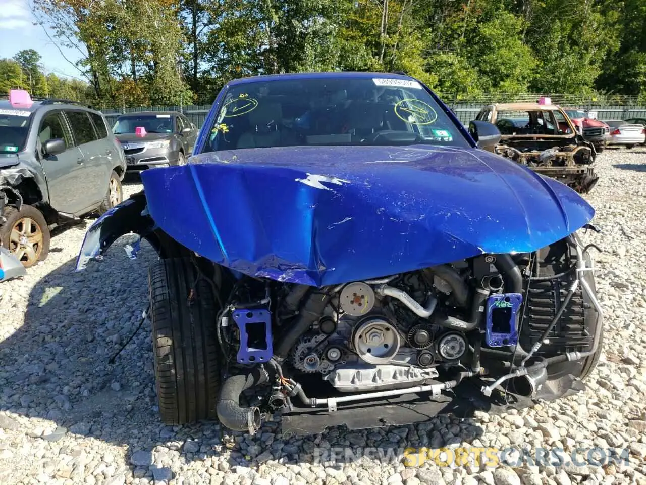 9 fotografías del automóvil dañado WA1C4AFY2N2035570 AUDI SQ5 2022