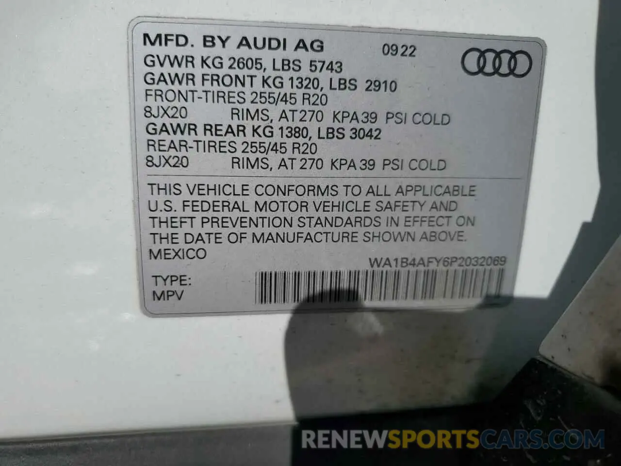 14 fotografías del automóvil dañado WA1B4AFY6P2032069 AUDI SQ5 2023