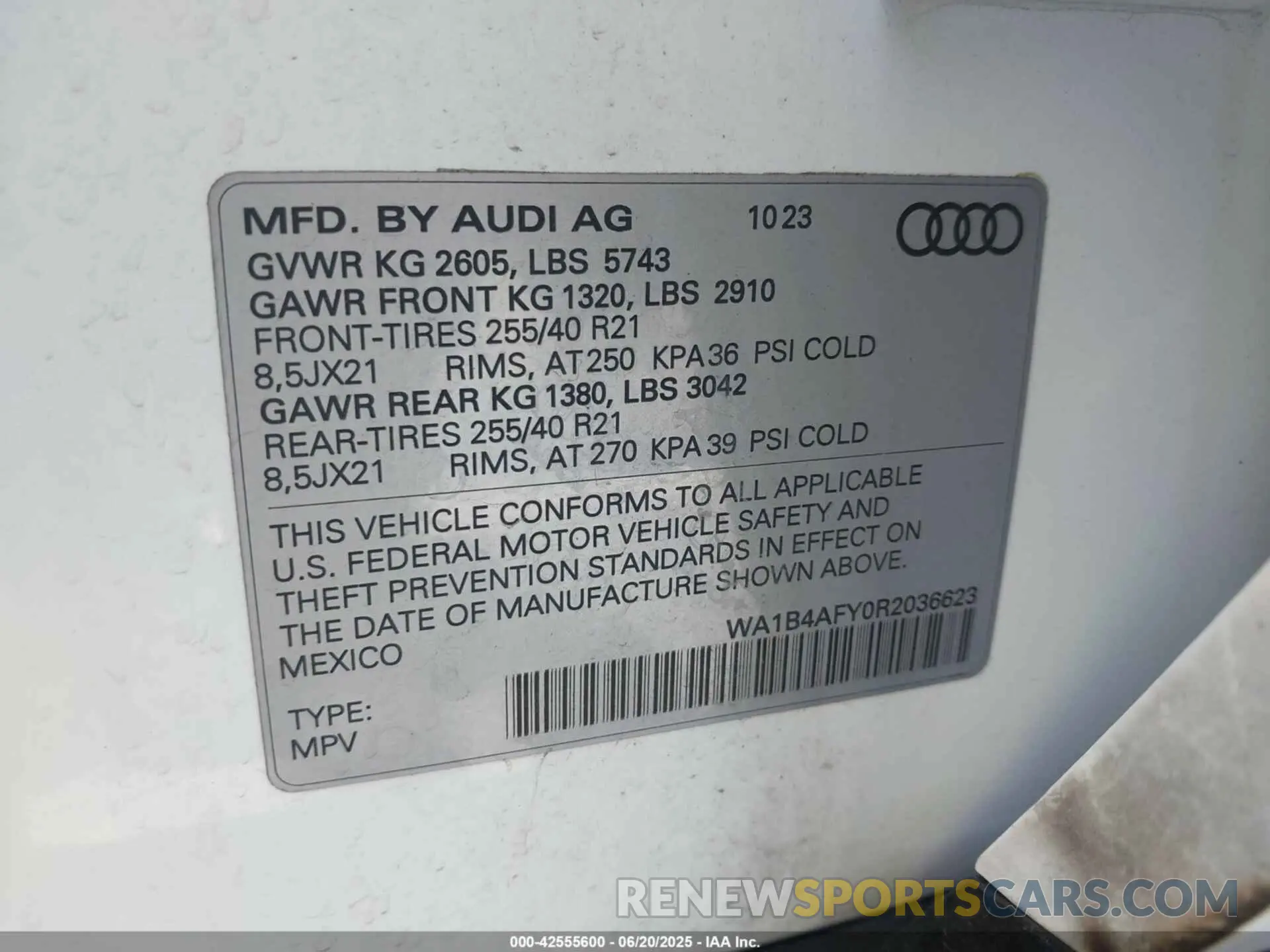 9 fotografías del automóvil dañado WA1B4AFY0R2036623 AUDI SQ5 2024