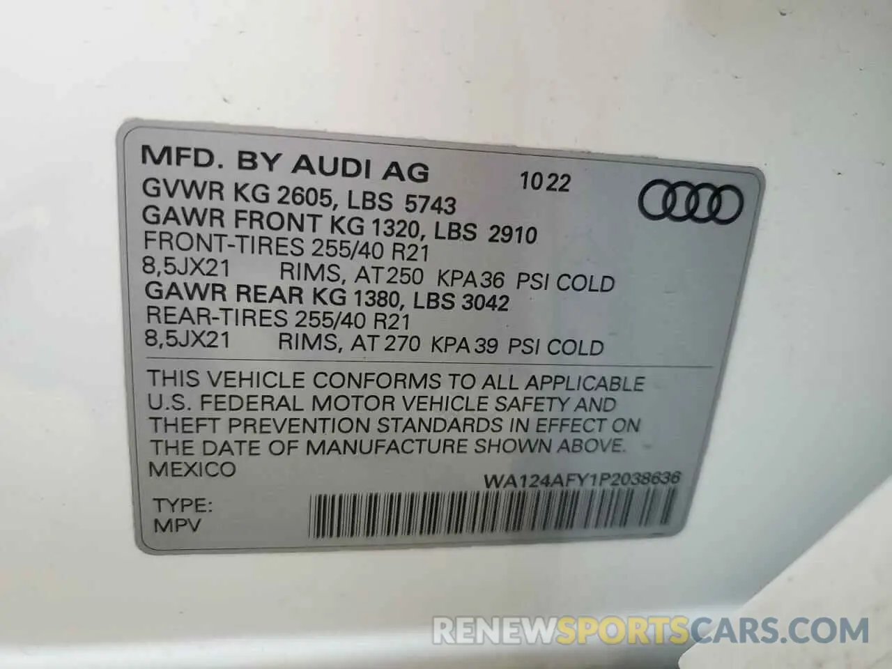 14 fotografías del automóvil dañado WA124AFY1P2038636 AUDI SQ5 SPORTB 2023