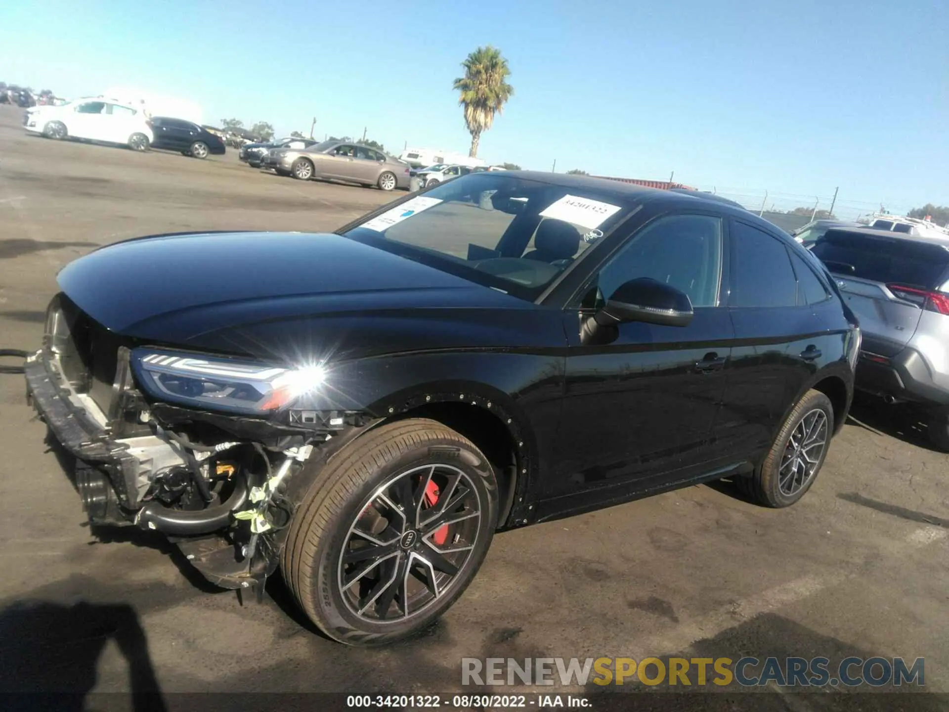 2 fotografías del automóvil dañado WA134AFY1N2033051 AUDI SQ5 SPORTBACK 2022