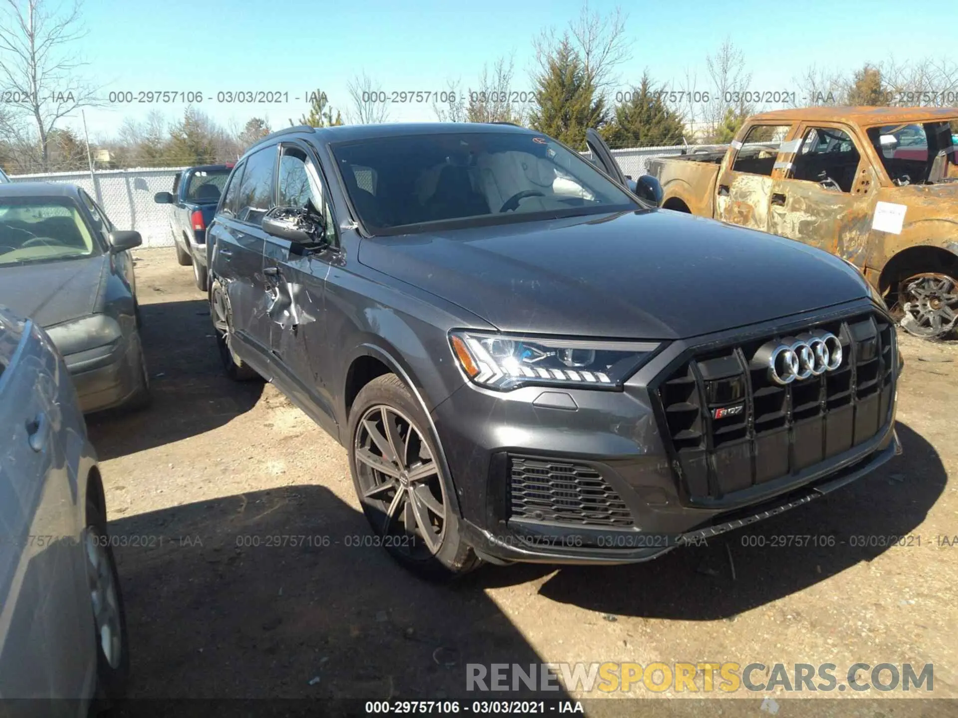 1 fotografías del automóvil dañado WA1VWAF7XLD012792 AUDI SQ7 2020