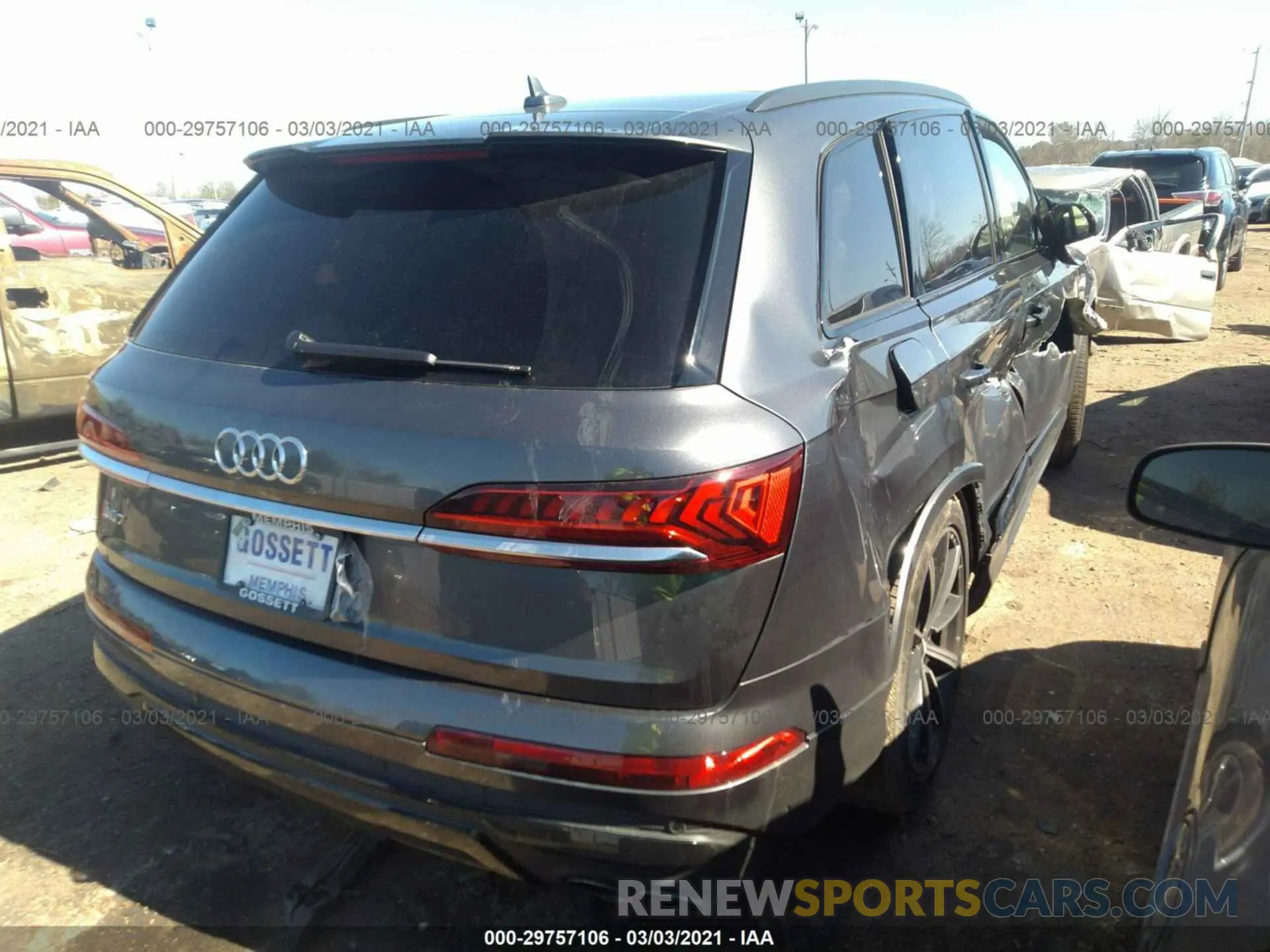 4 fotografías del automóvil dañado WA1VWAF7XLD012792 AUDI SQ7 2020