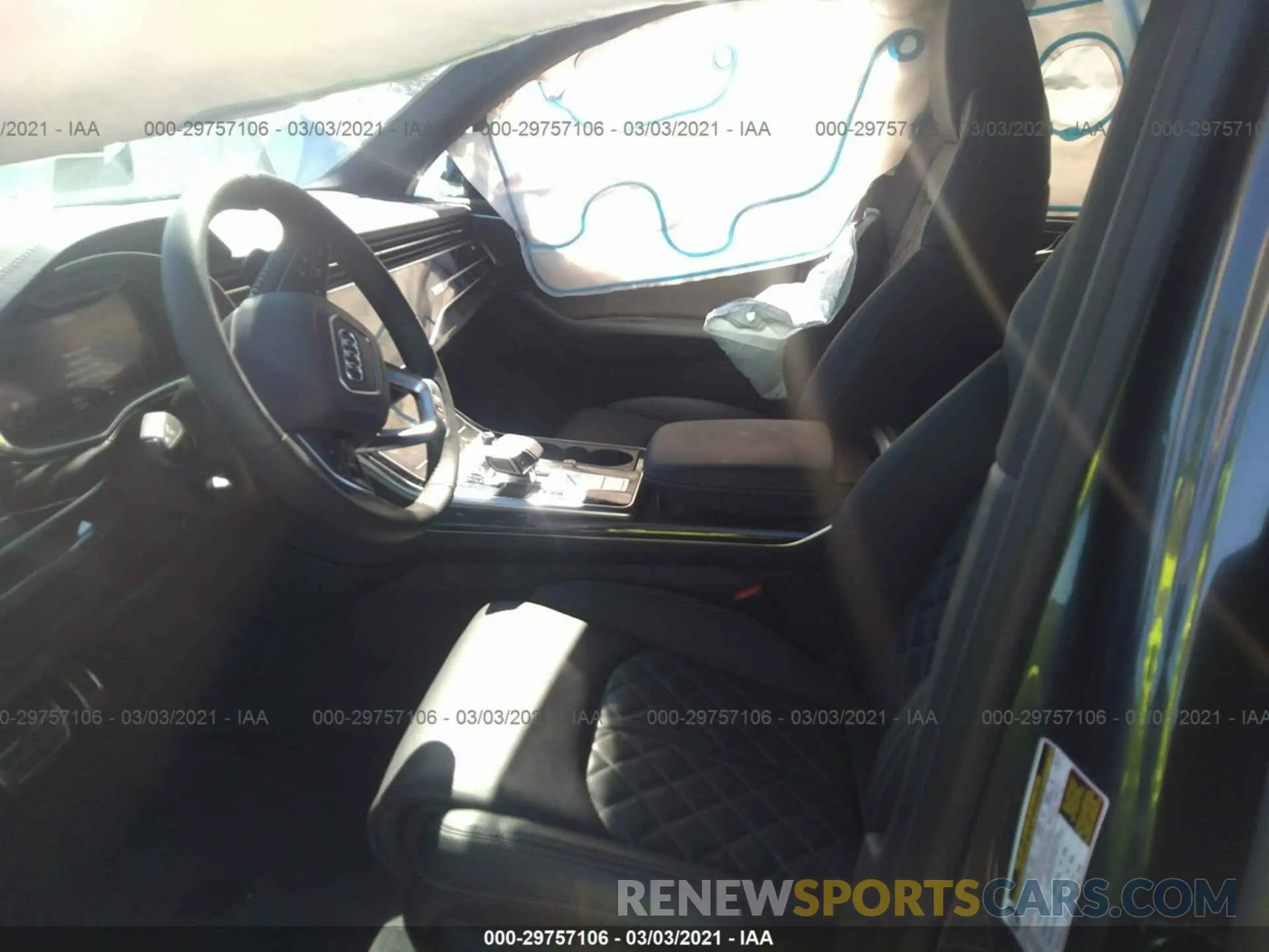 5 fotografías del automóvil dañado WA1VWAF7XLD012792 AUDI SQ7 2020