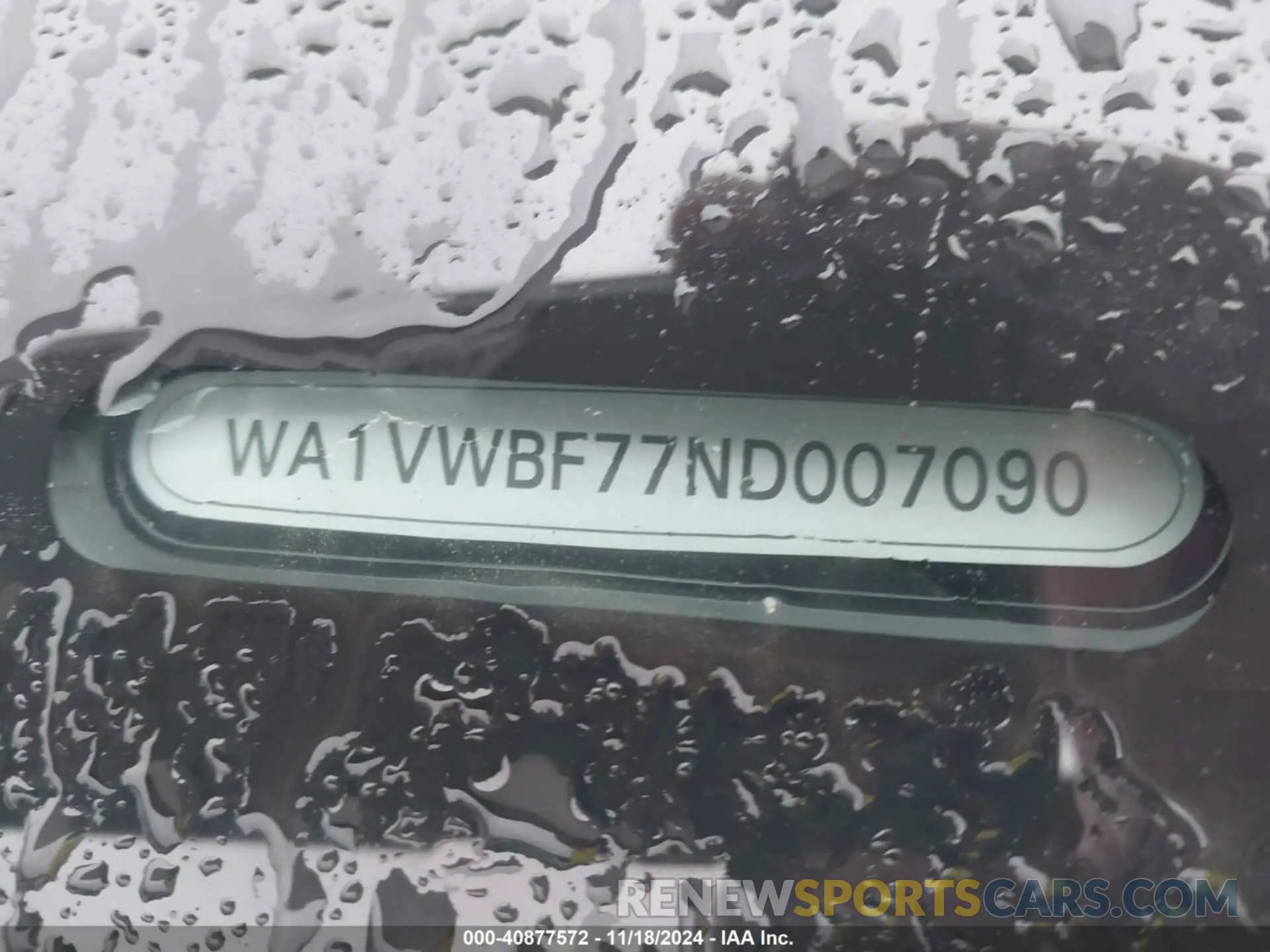 9 fotografías del automóvil dañado WA1VWBF77ND007090 AUDI SQ7 2022