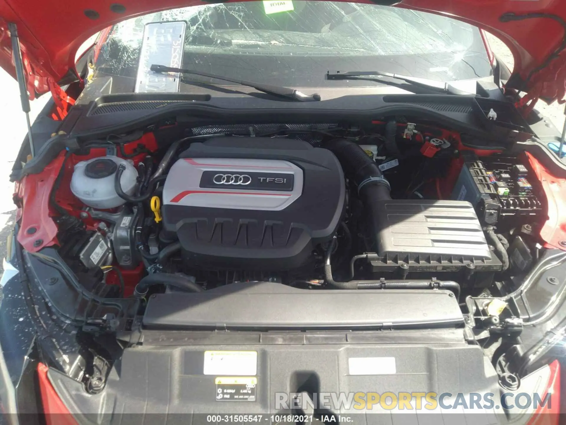 10 fotografías del automóvil dañado TRUA1AFV4M1007033 AUDI TTS 2021