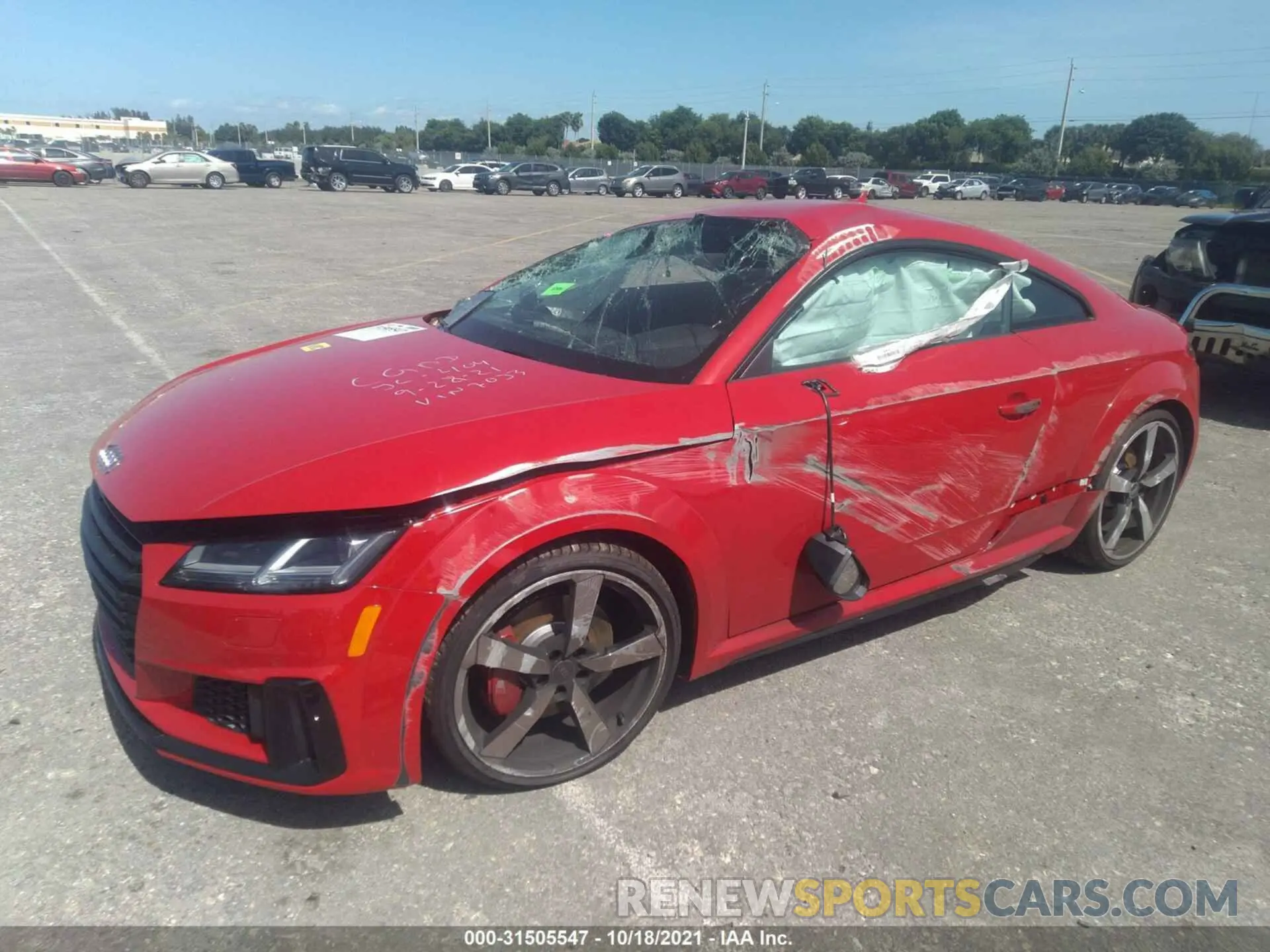 2 fotografías del automóvil dañado TRUA1AFV4M1007033 AUDI TTS 2021