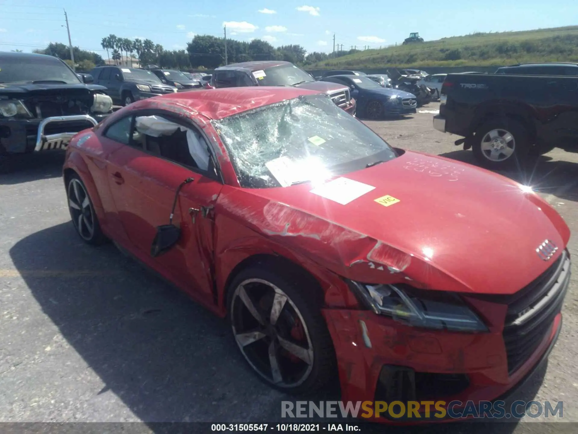 6 fotografías del automóvil dañado TRUA1AFV4M1007033 AUDI TTS 2021