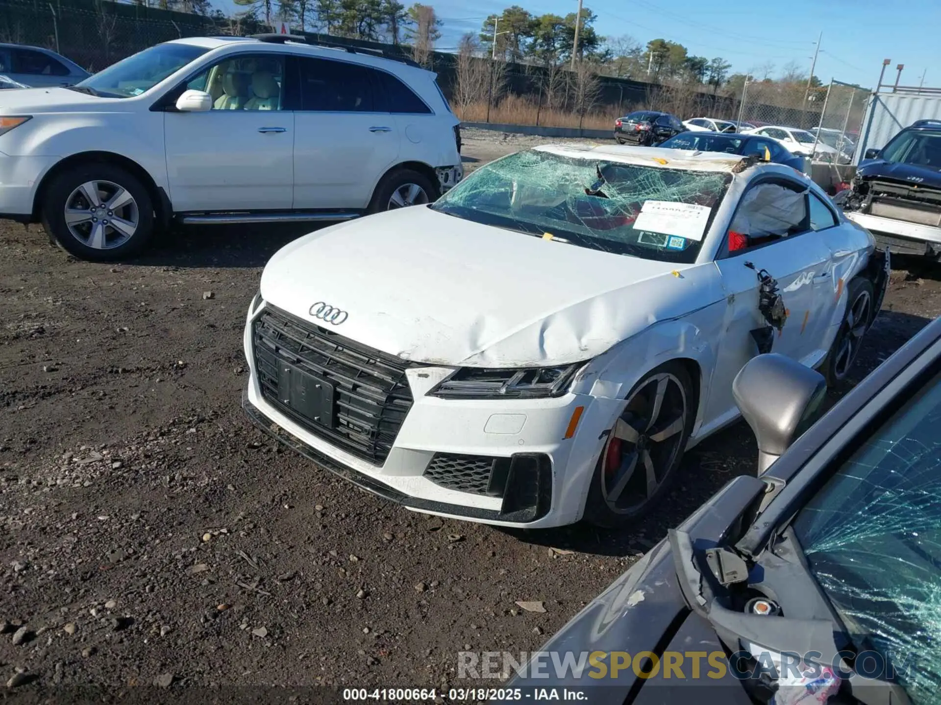 2 fotografías del automóvil dañado TRUA1AFV0P1007101 AUDI TTS 2023